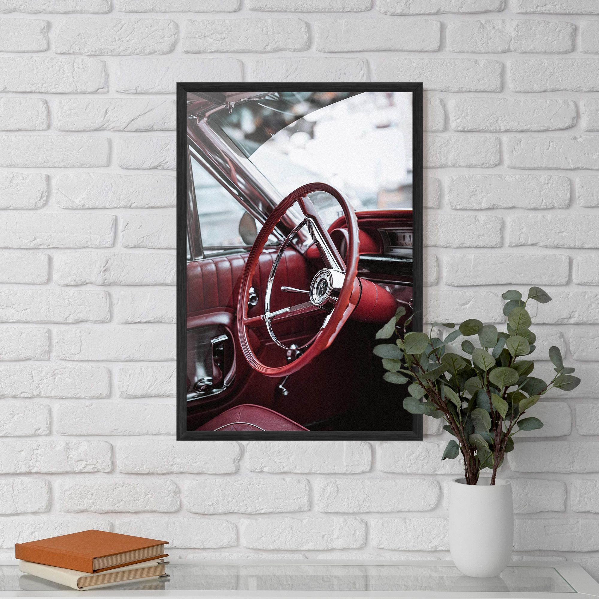 Red Steering Wheel mockup 5