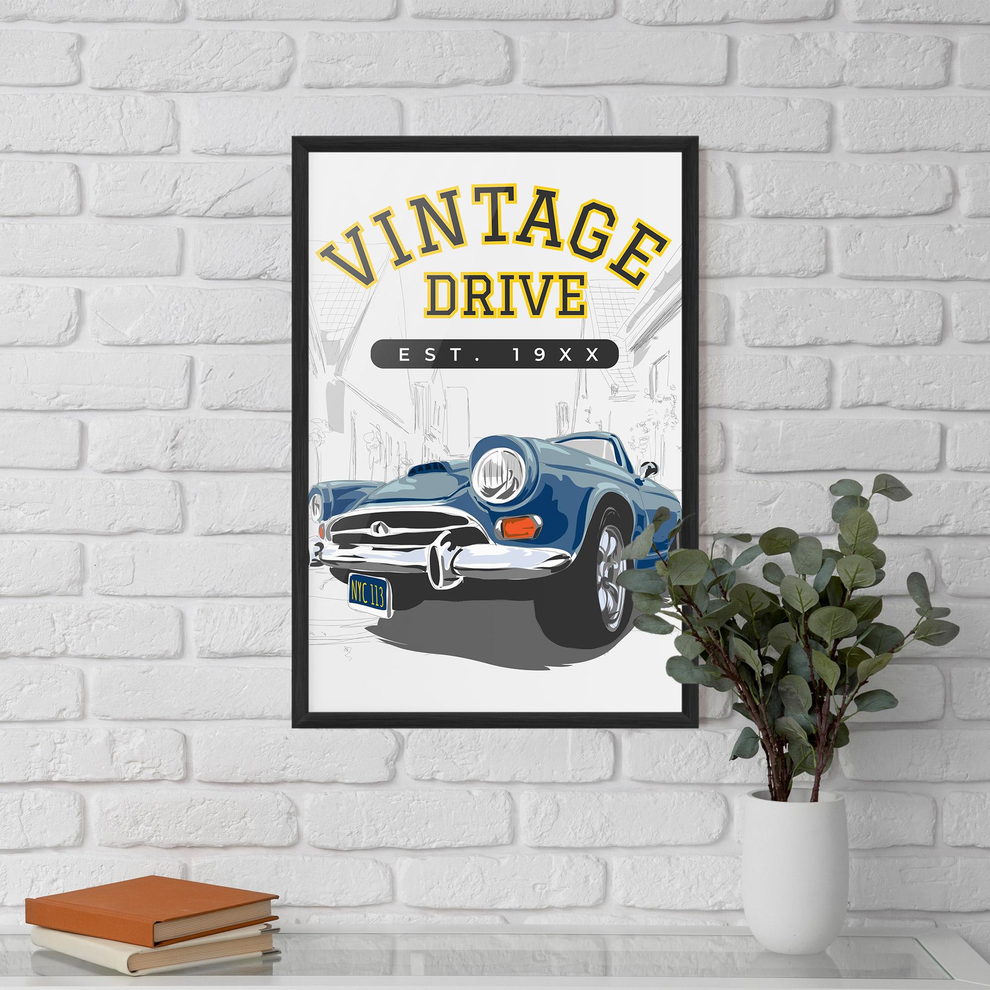 Gerahmte Poster Vintage Drive mockup 5