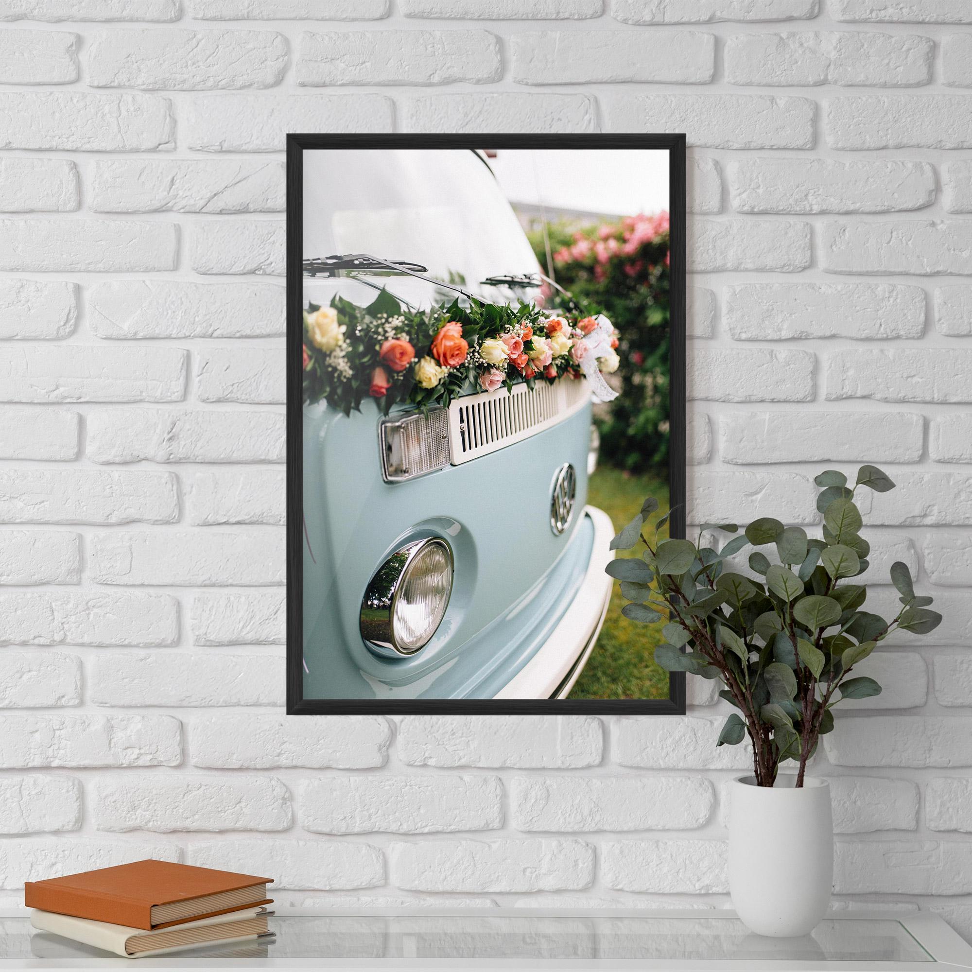 Gerahmte Poster Vintage Rose Van mockup 5