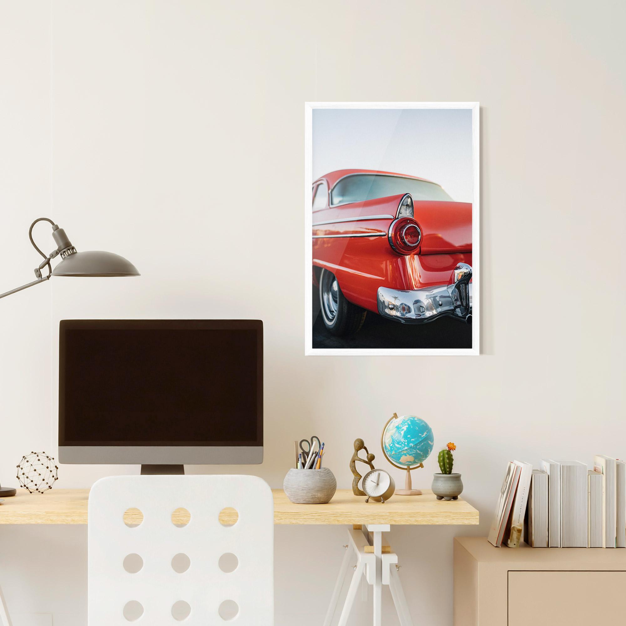 Gerahmte Poster Car Classic Red mockup 6