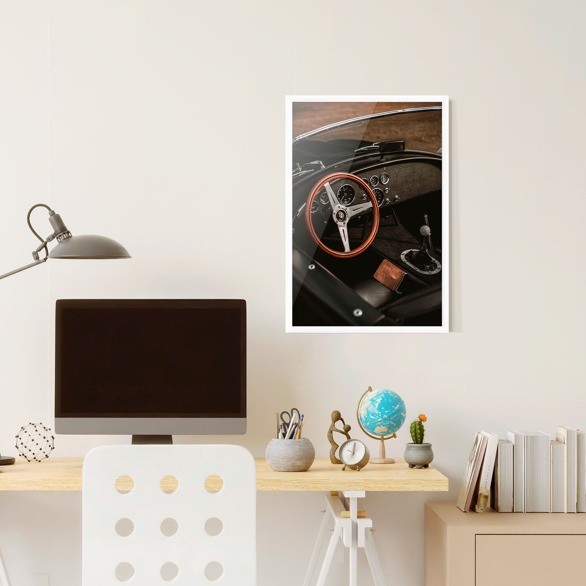 Orange Steering Wheel mockup 6