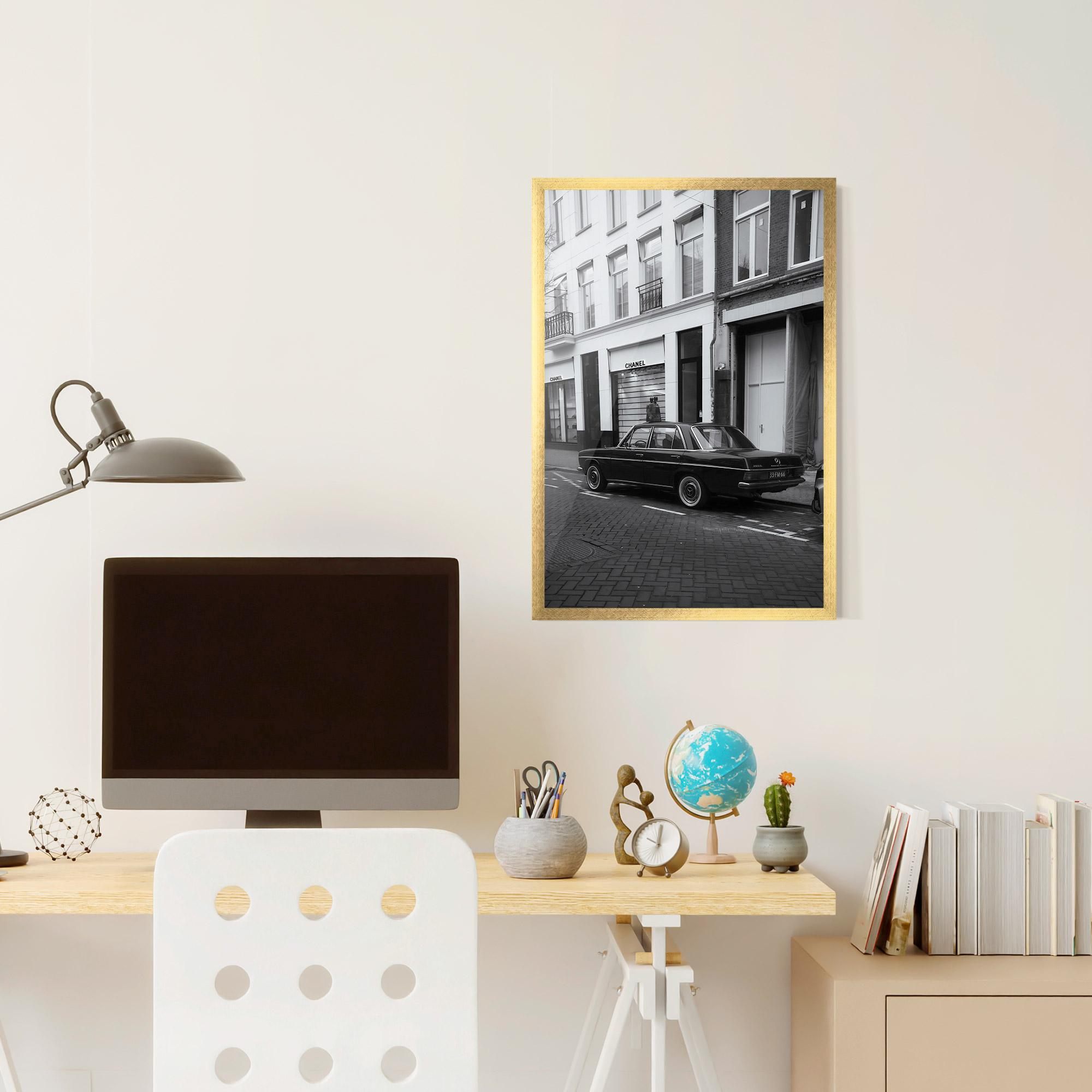 Gerahmte Poster Black Old Car mockup 6