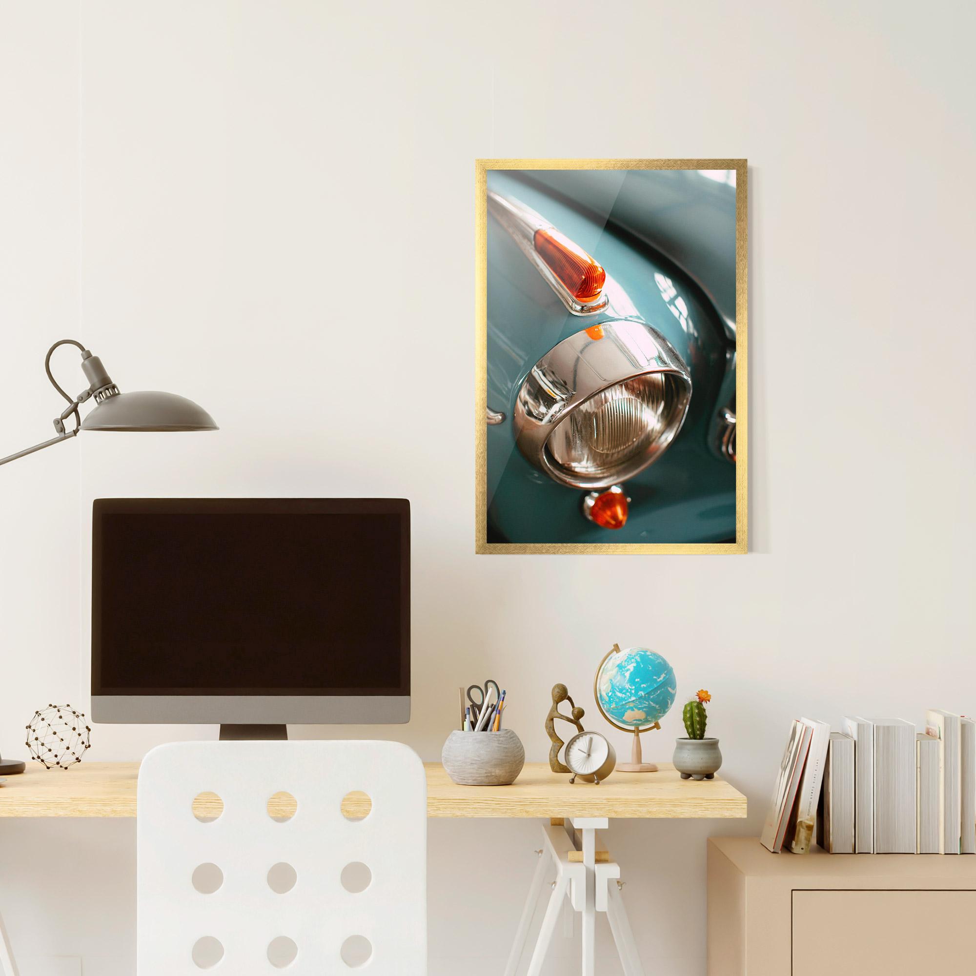 Gerahmte Poster Green Closeup Car mockup 6