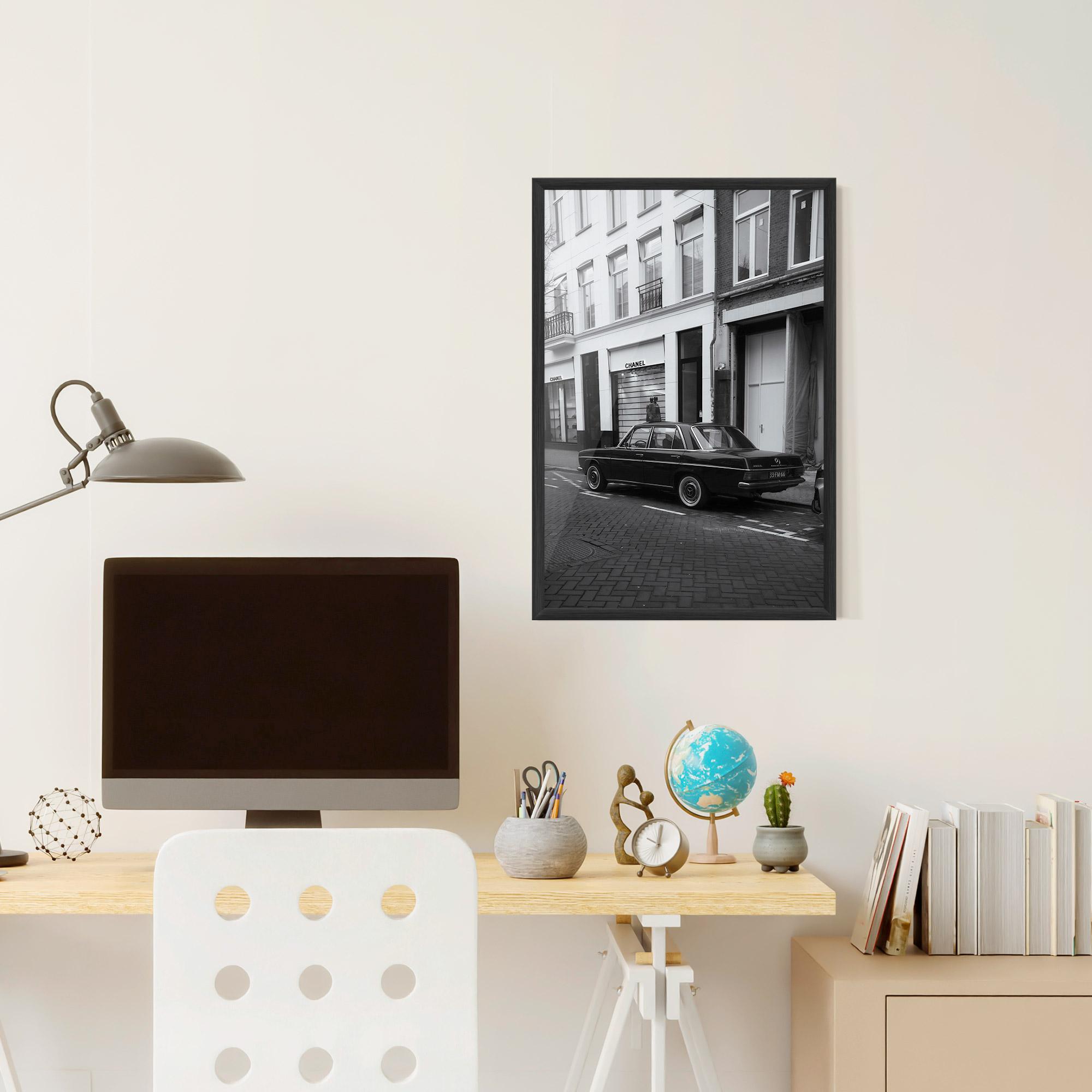 Gerahmte Poster Black Old Car mockup 6