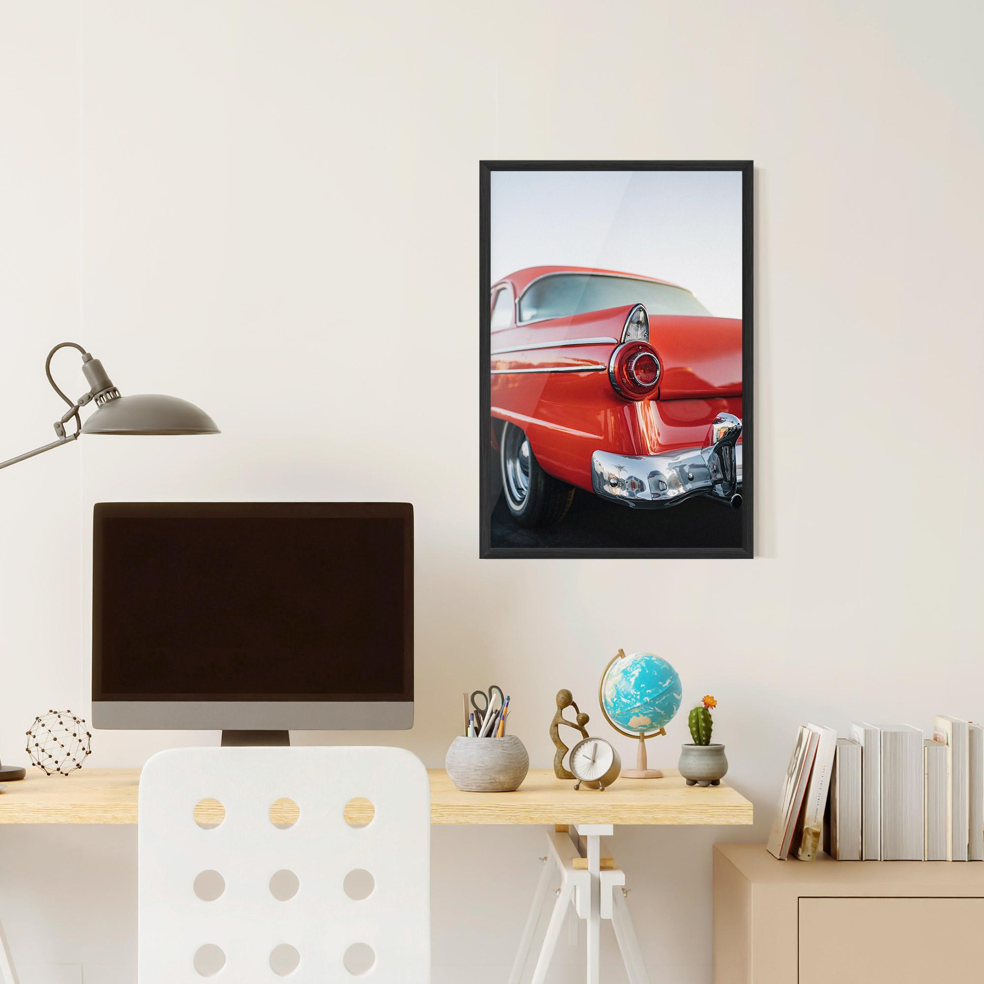 Gerahmte Poster Car Classic Red mockup 6
