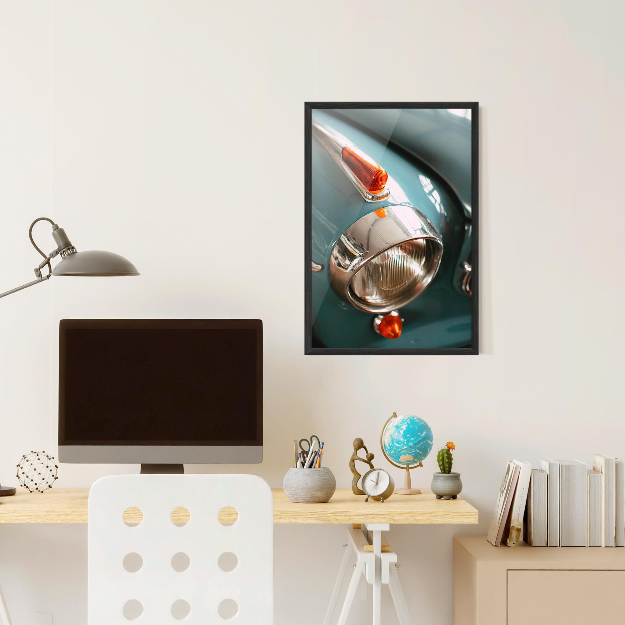 Gerahmte Poster Green Closeup Car mockup 6