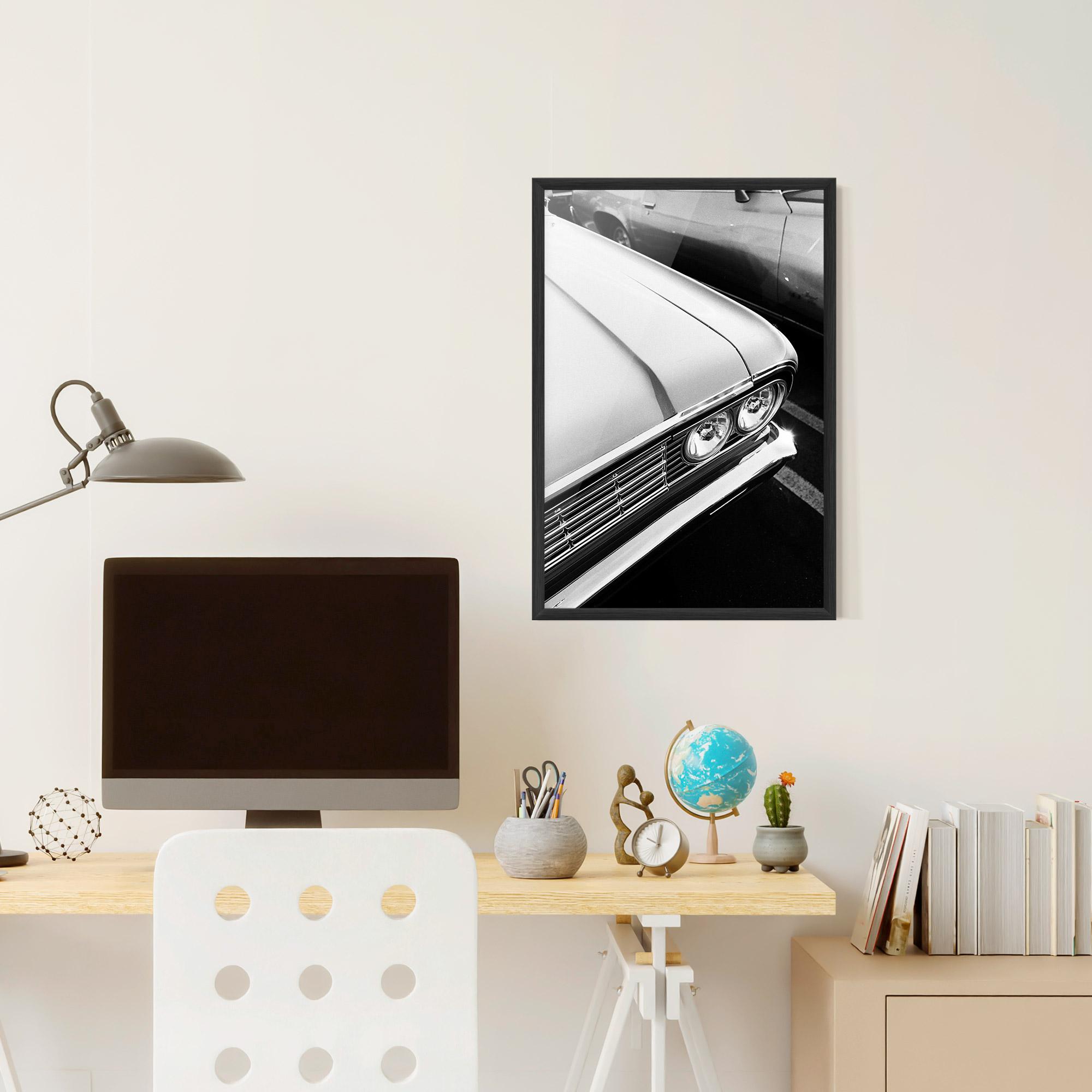 Gerahmte Poster Grey Vintage Car mockup 6