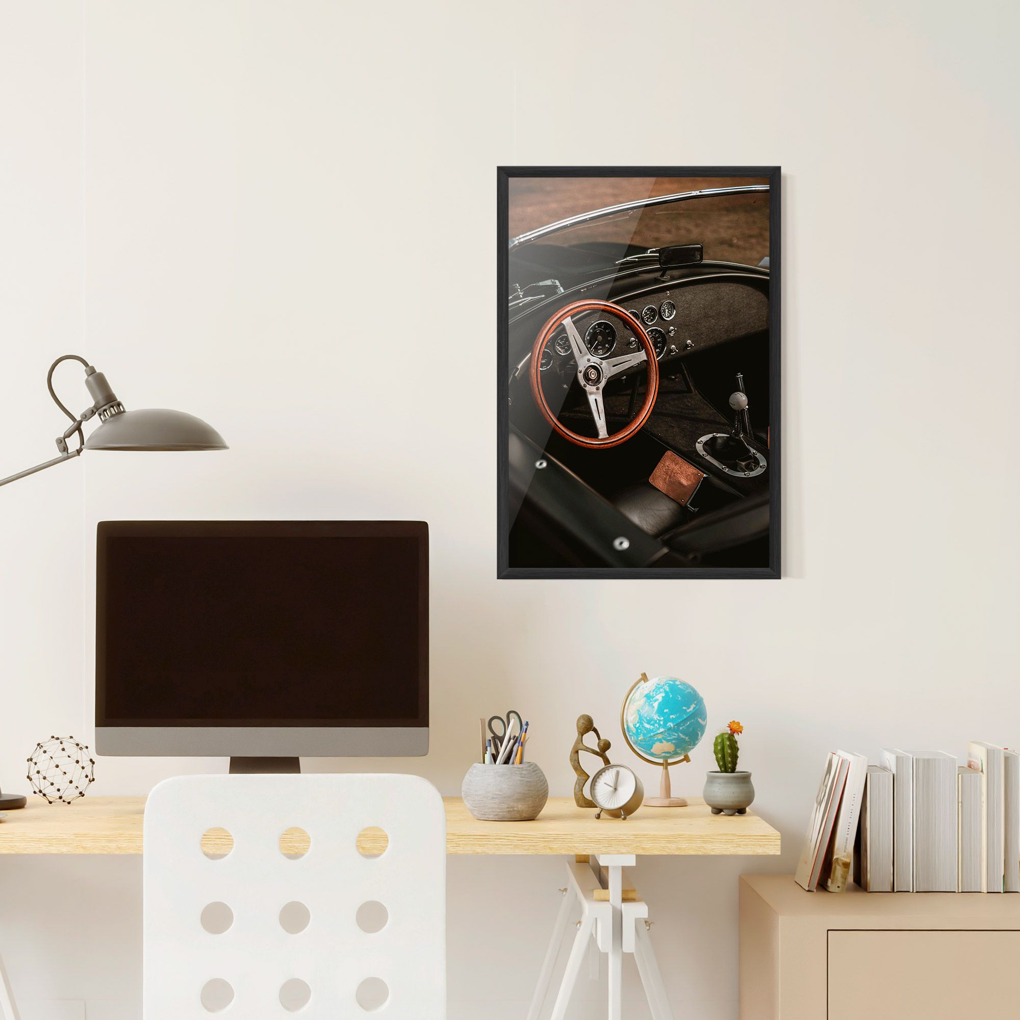 Orange Steering Wheel mockup 6