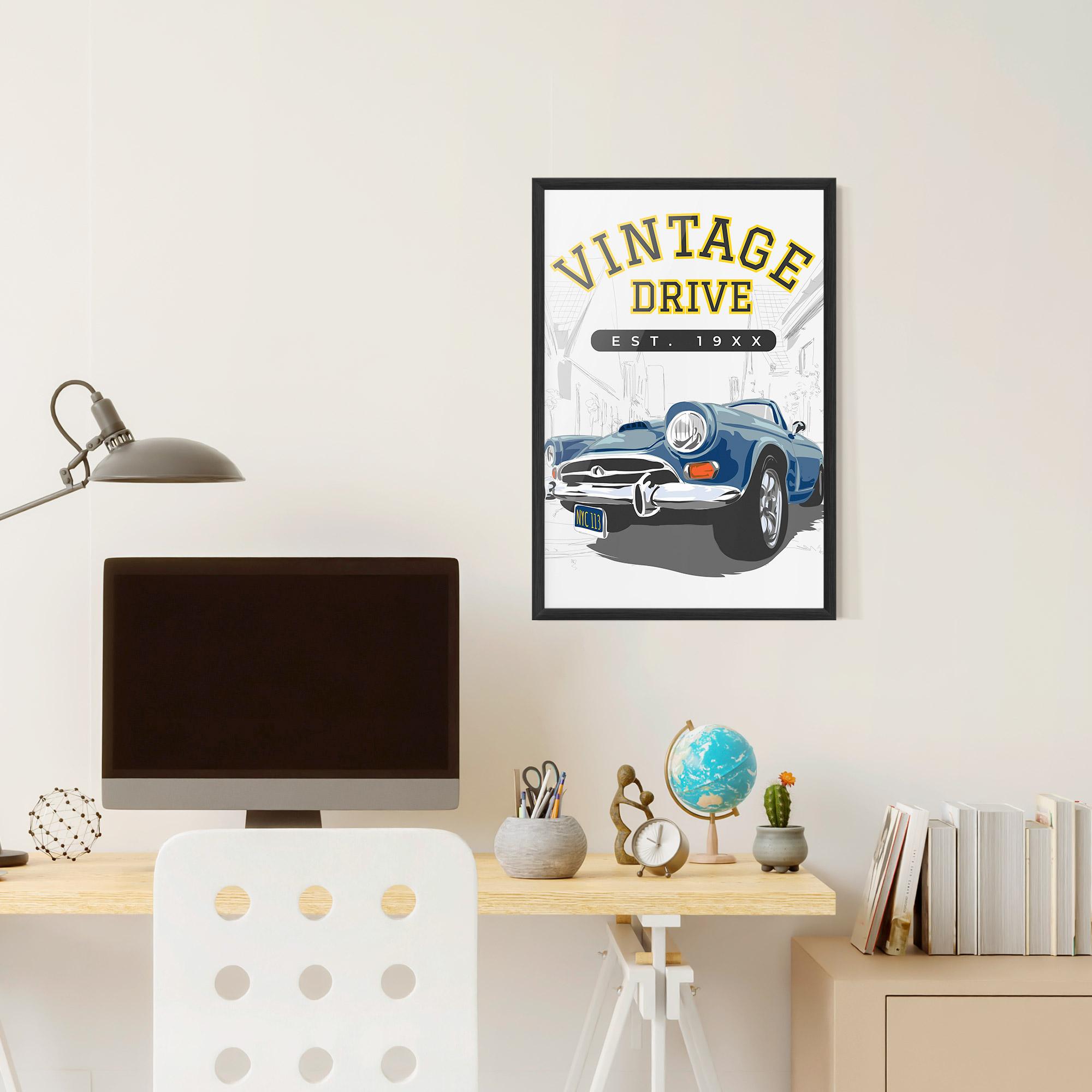 Gerahmte Poster Vintage Drive mockup 6