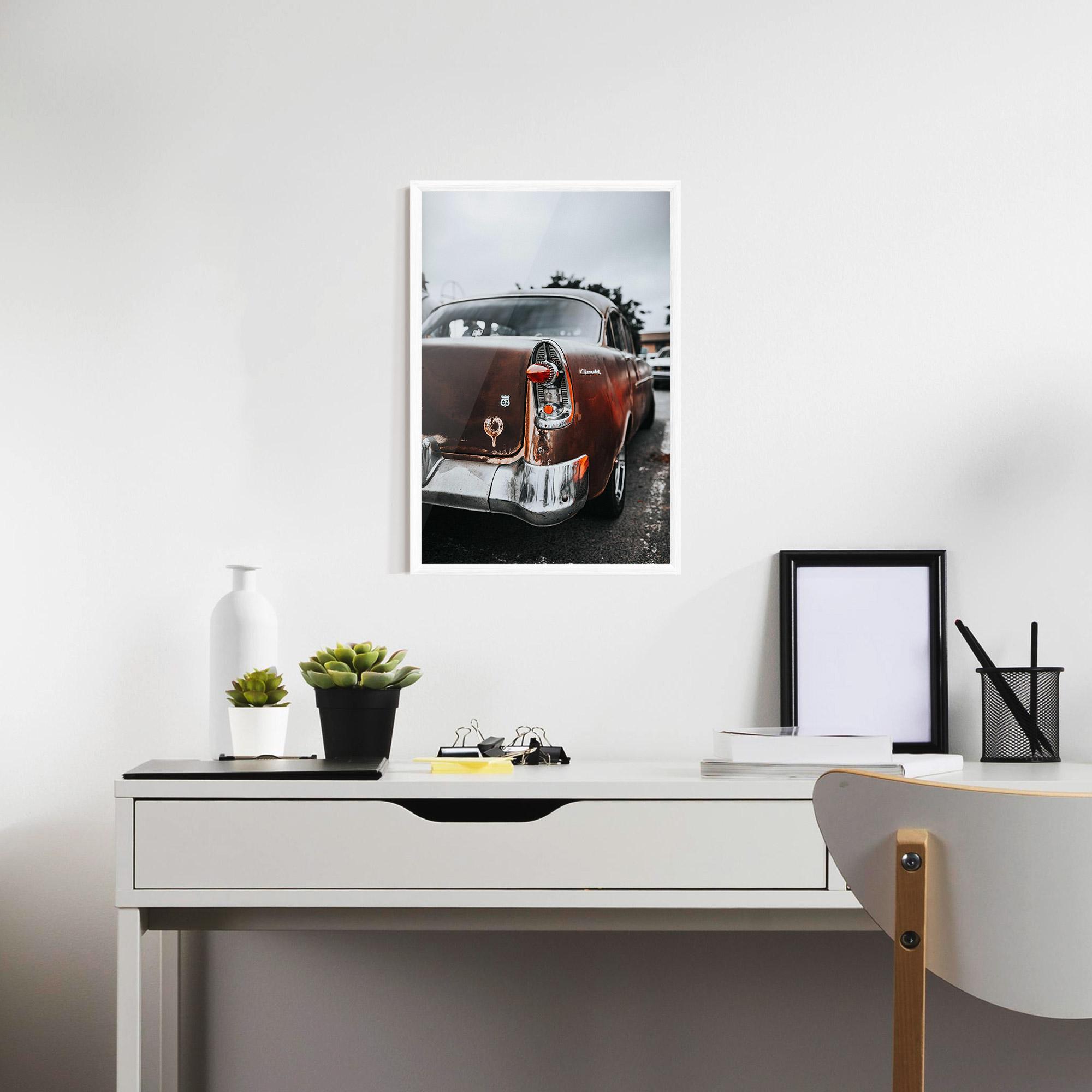 Gerahmte Poster Car Old Brown mockup 7