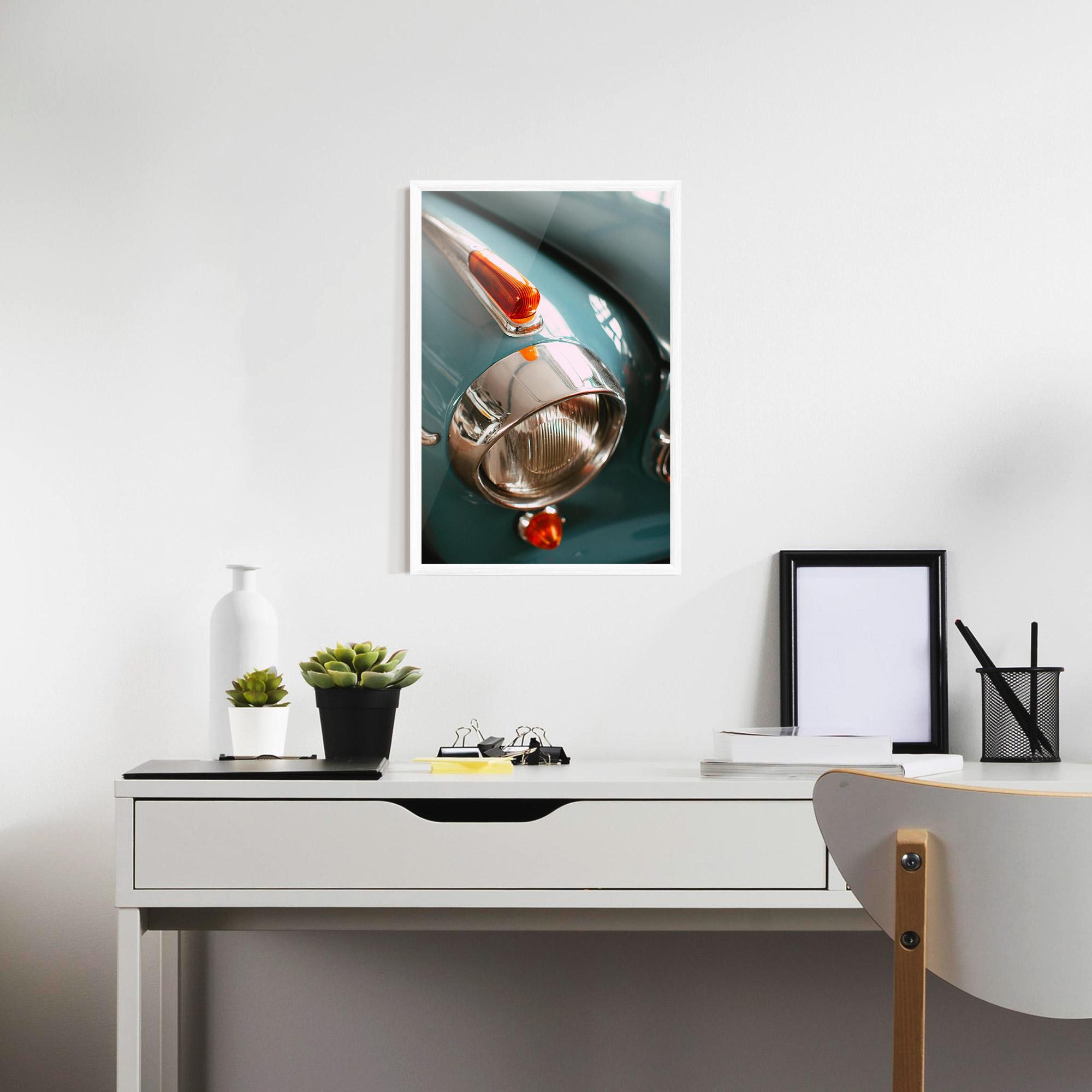 Gerahmte Poster Green Closeup Car mockup 7