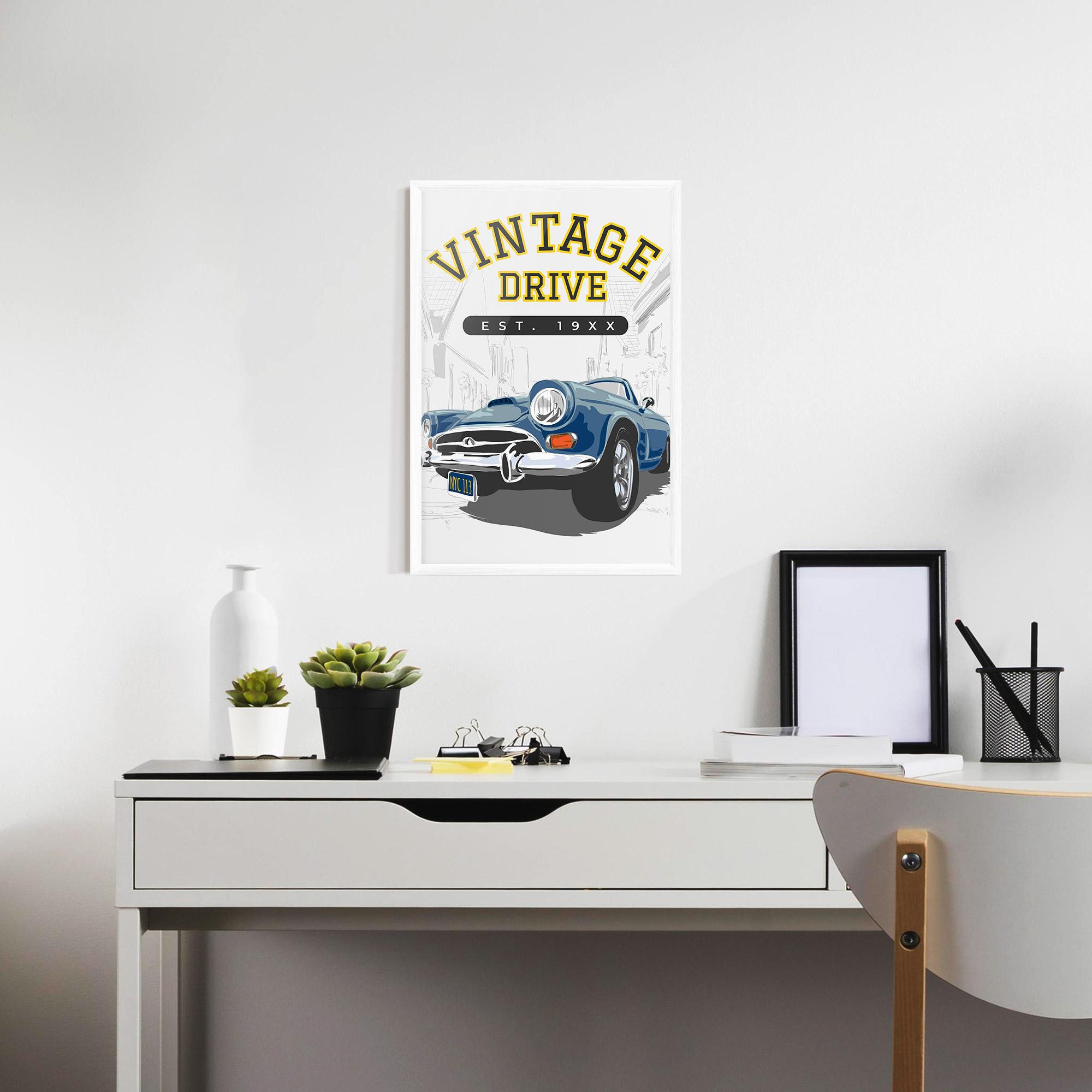 Gerahmte Poster Vintage Drive mockup 7