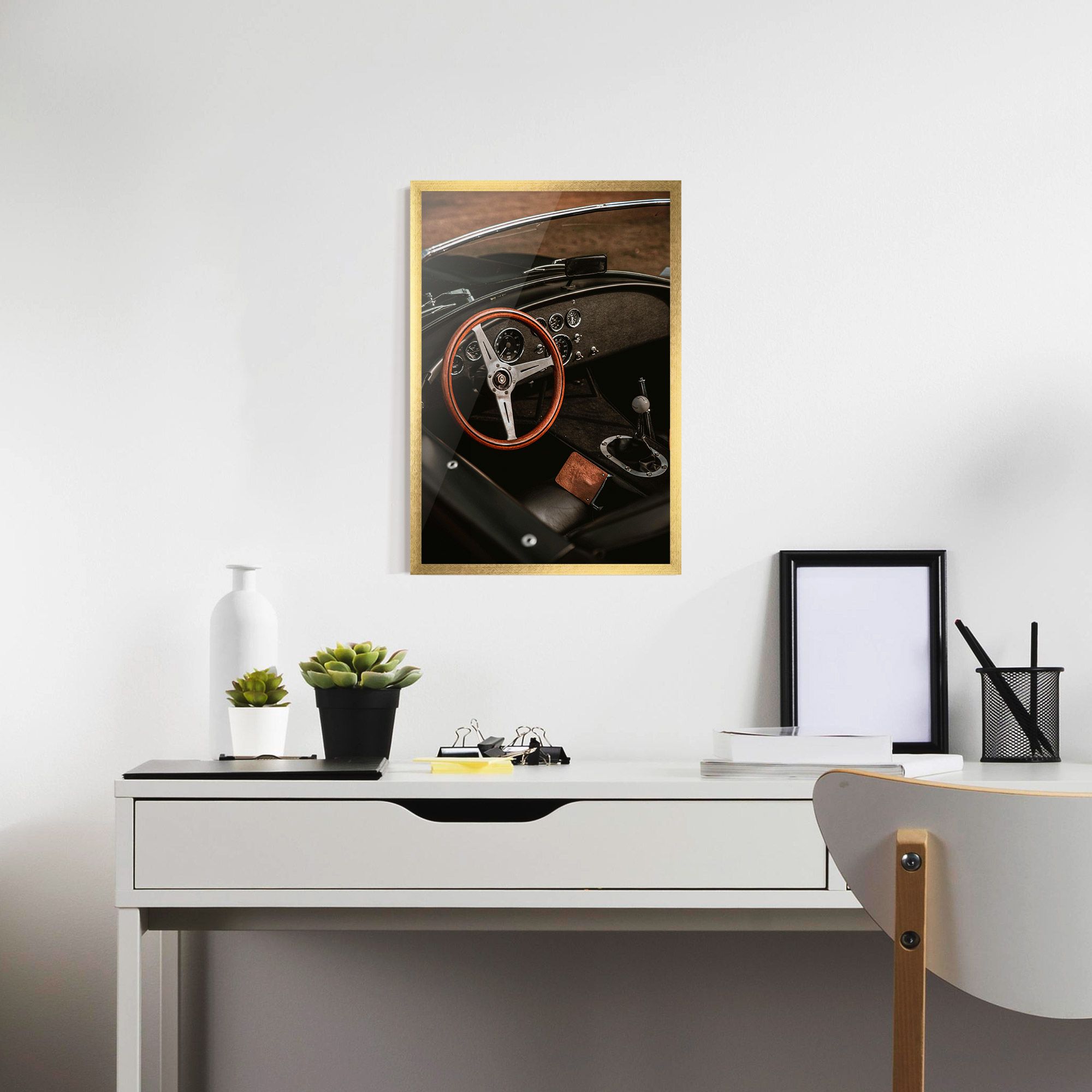 Orange Steering Wheel mockup 7