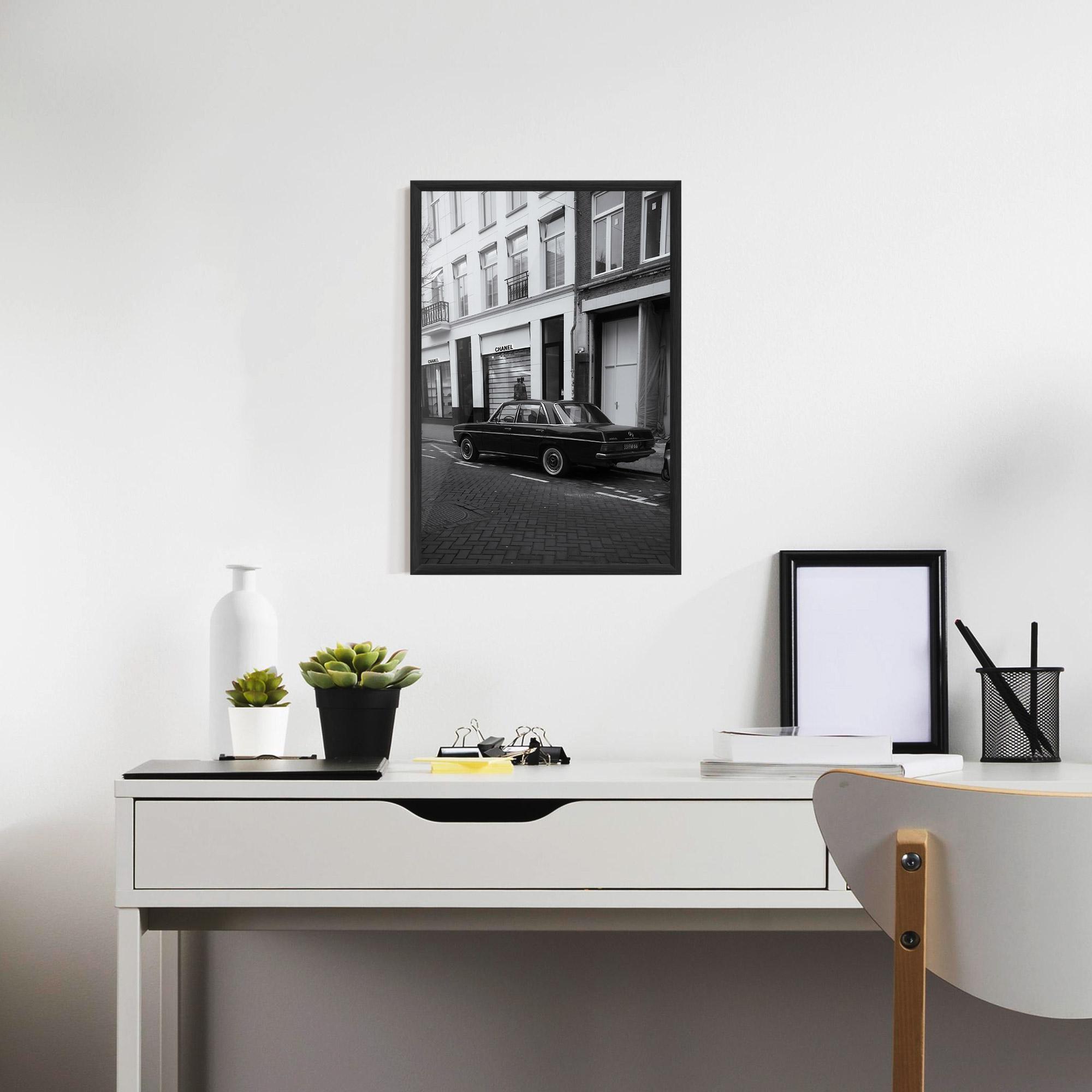 Gerahmte Poster Black Old Car mockup 7