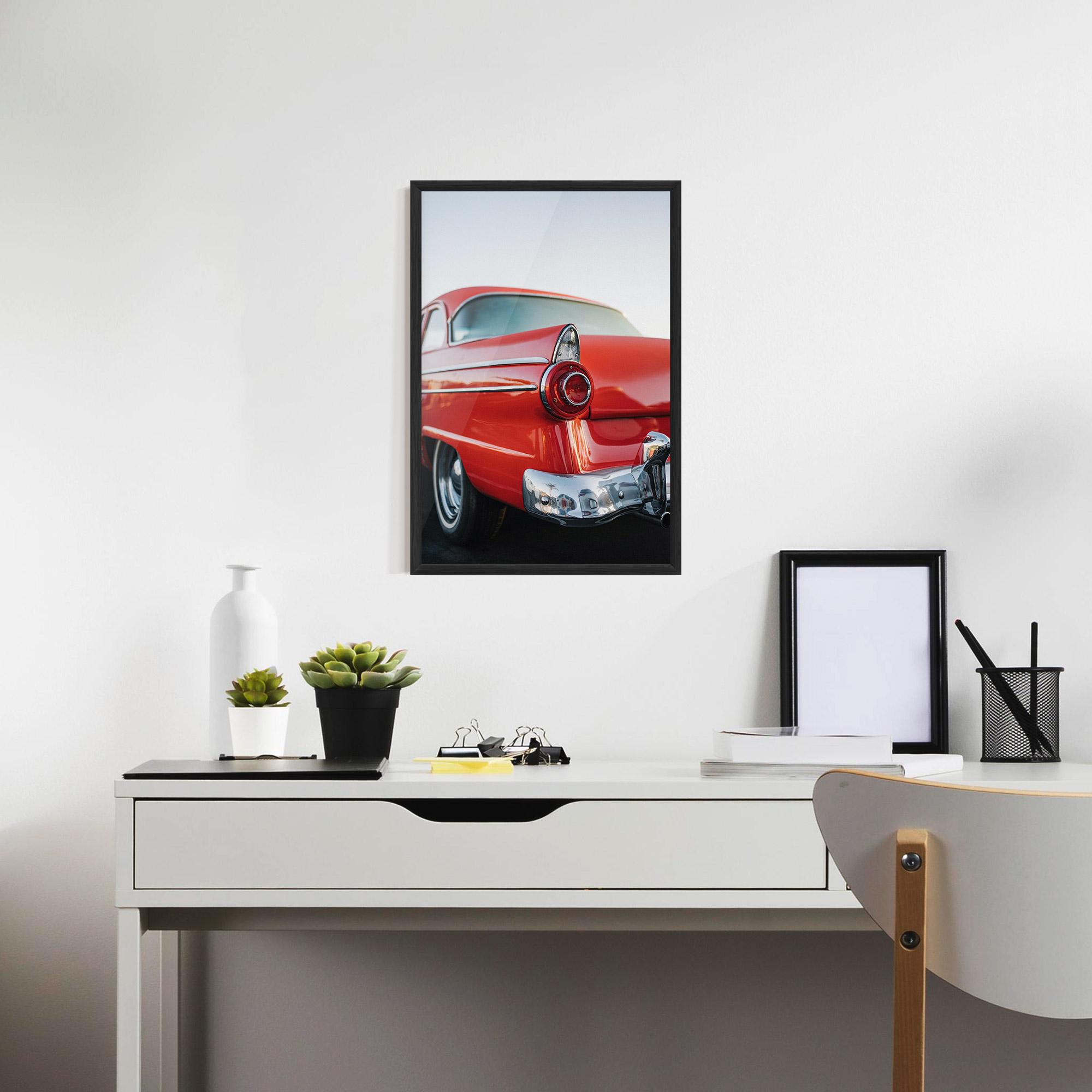 Gerahmte Poster Car Classic Red mockup 7