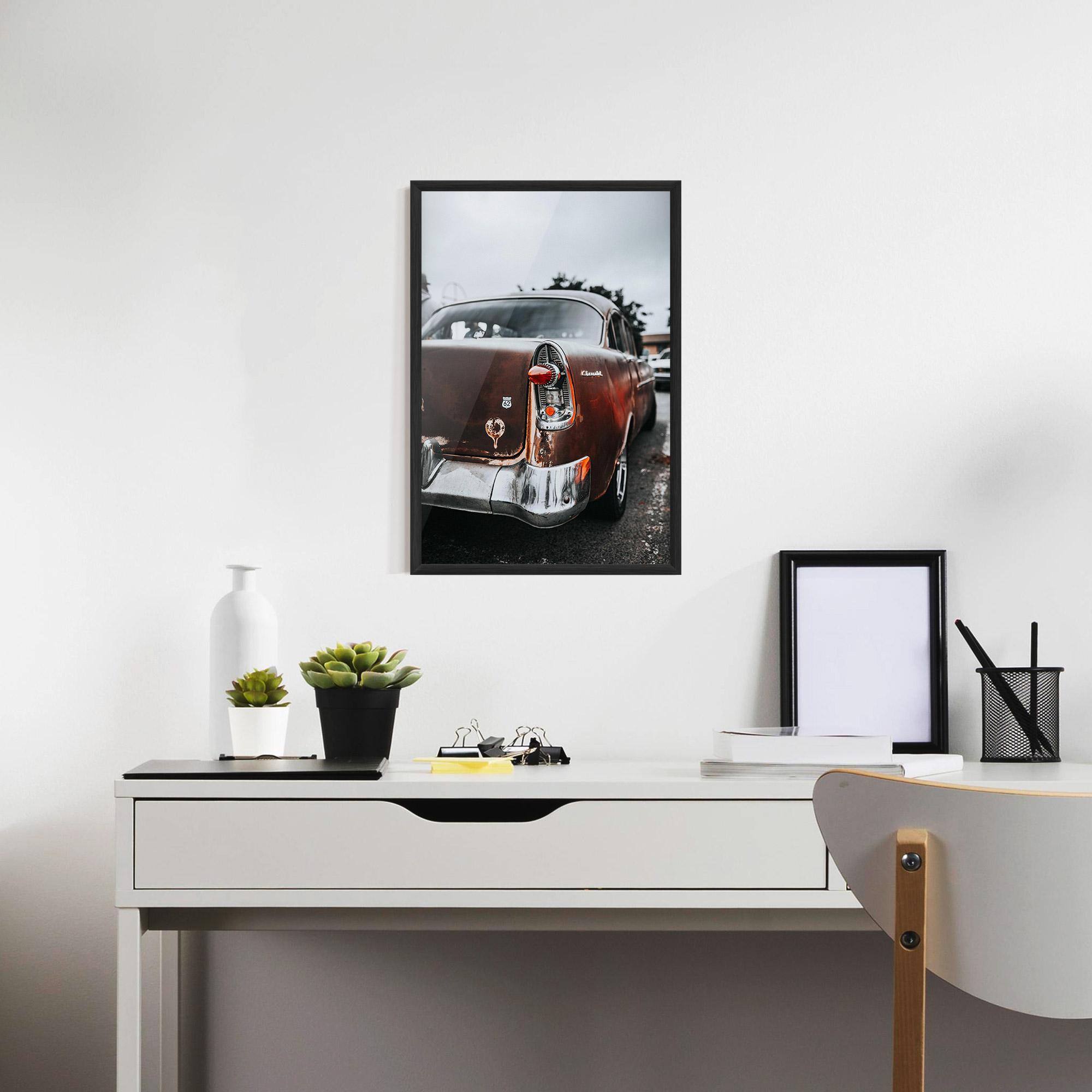 Gerahmte Poster Car Old Brown mockup 7