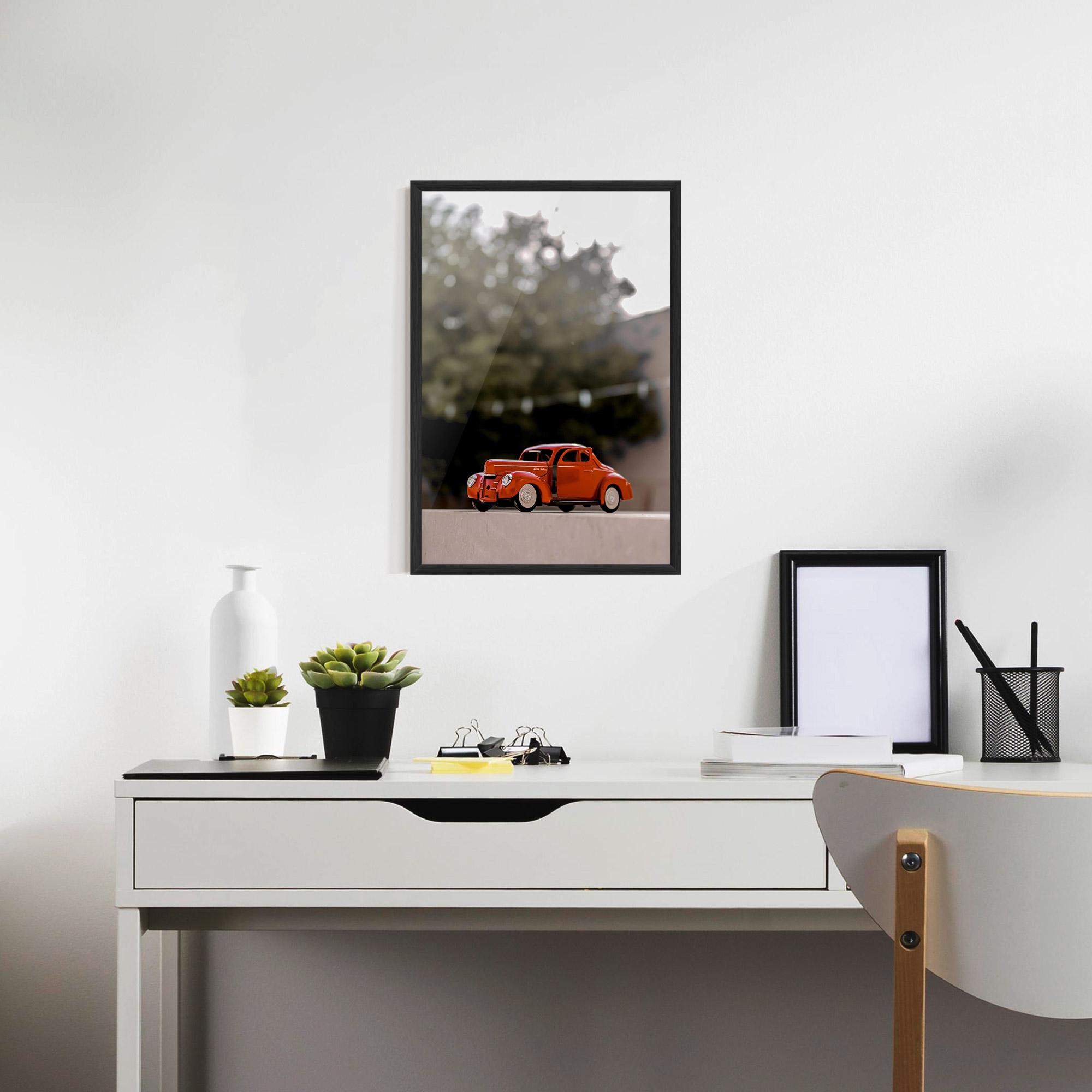 Gerahmte Poster Orange Toy Car mockup 7