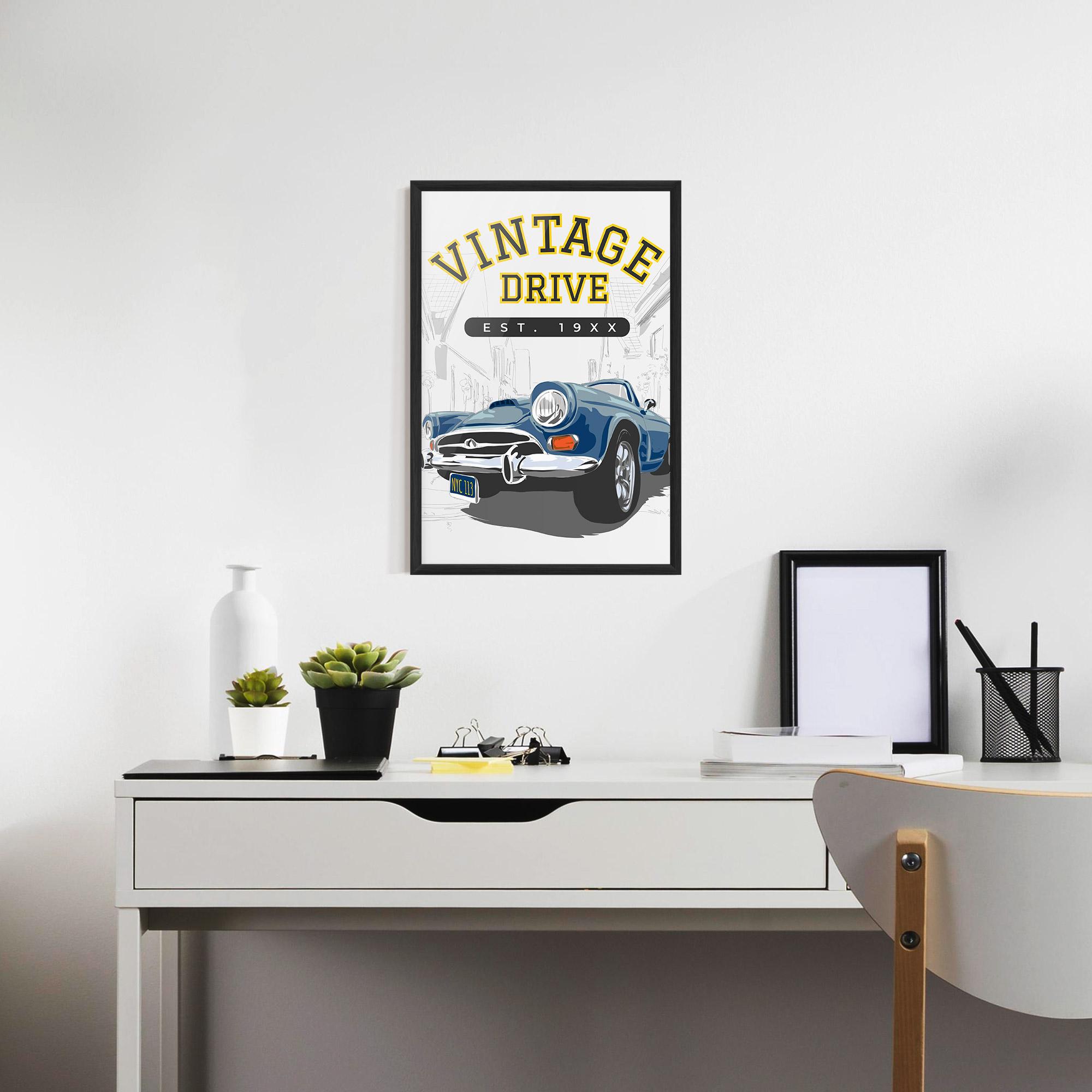 Gerahmte Poster Vintage Drive mockup 7