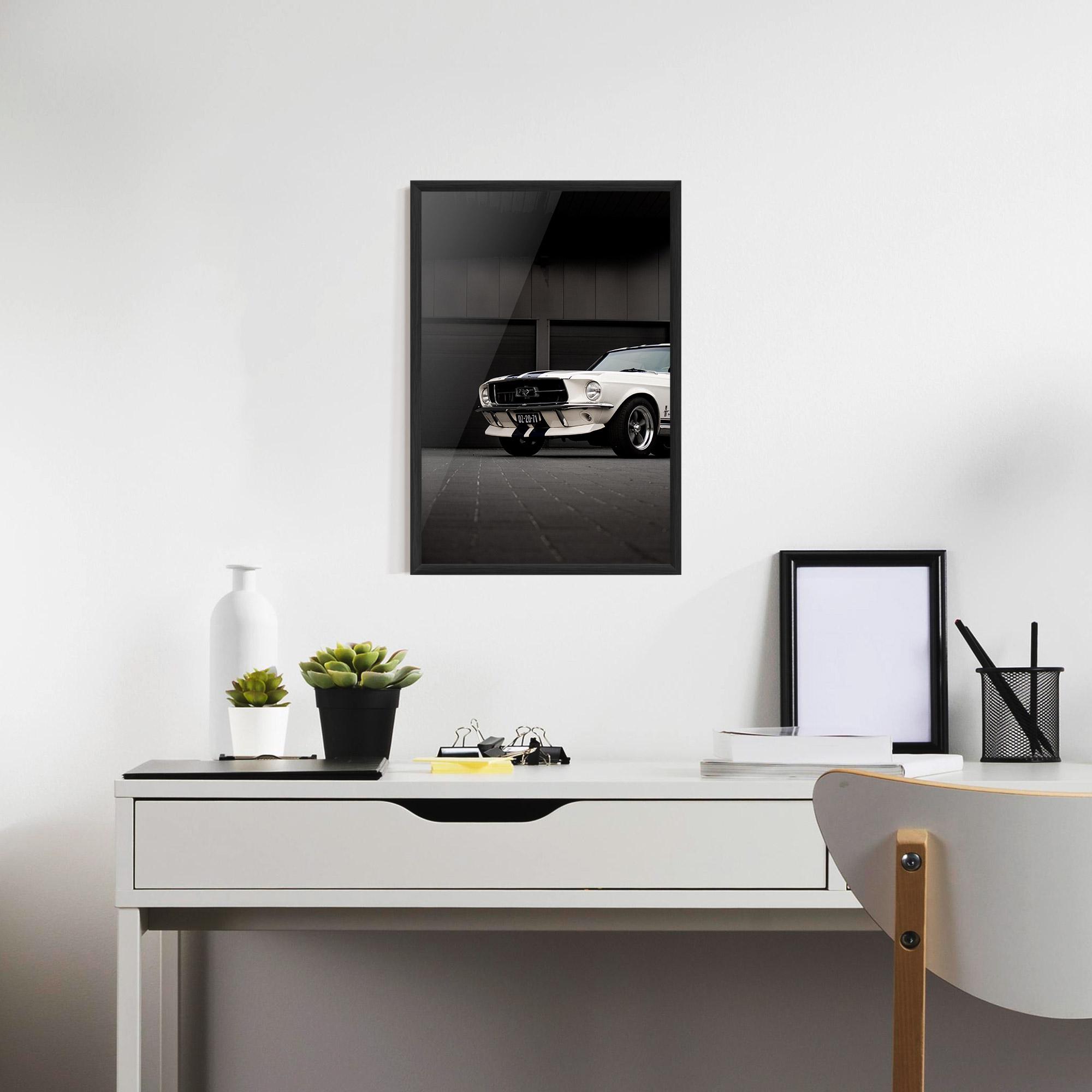 Gerahmte Poster White Vintage Car mockup 7