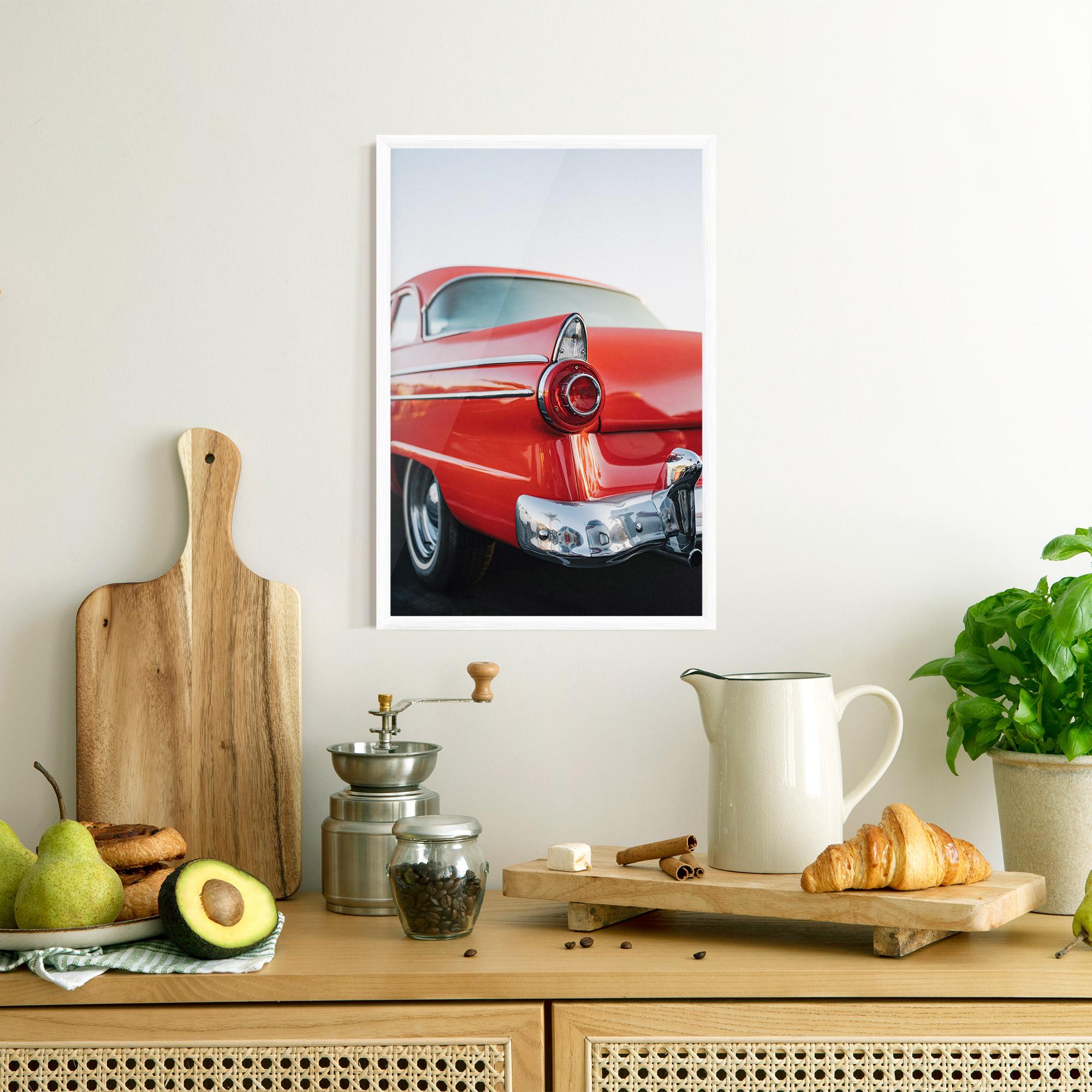 Gerahmte Poster Car Classic Red mockup 8