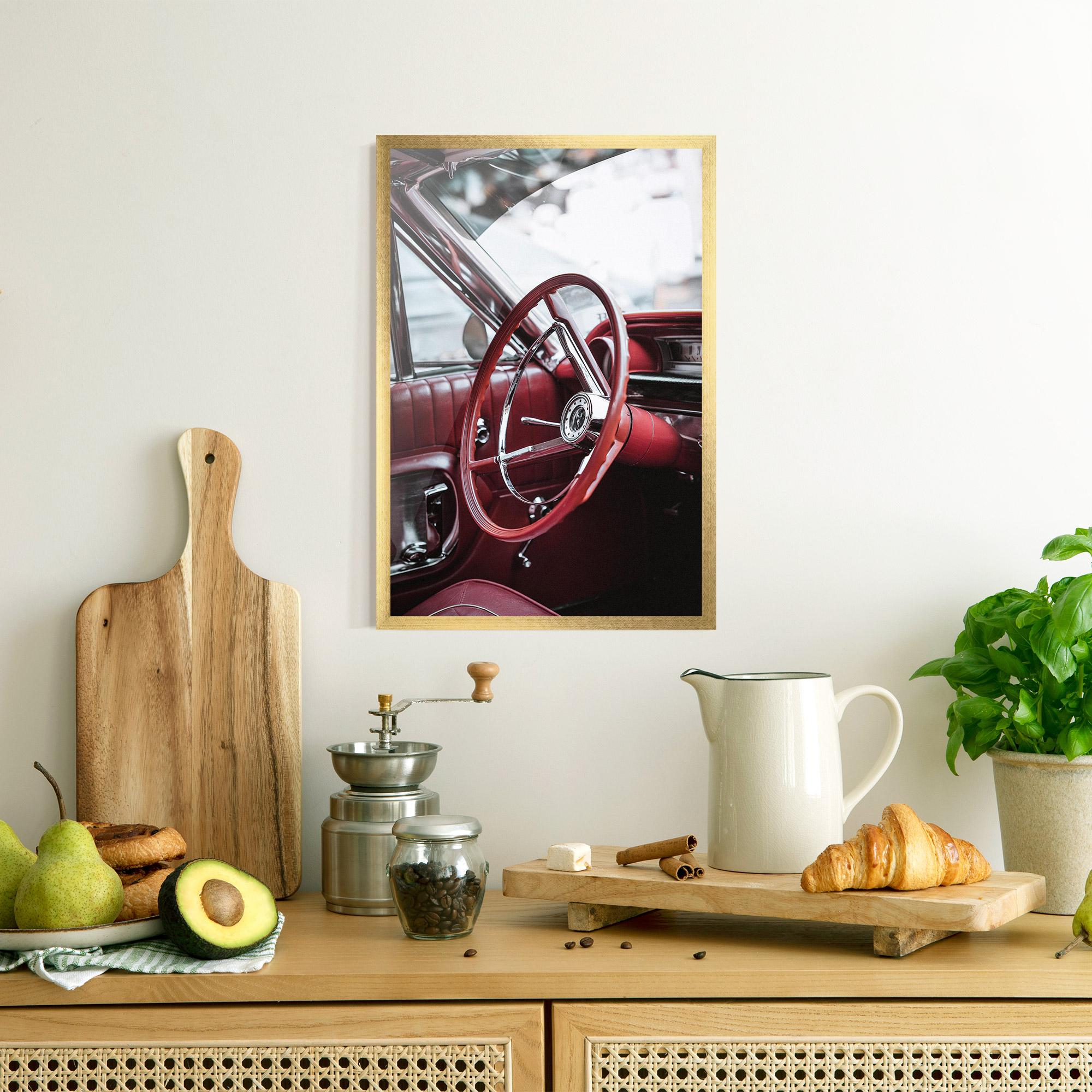 Gerahmte Poster Red Steering Wheel mockup 8