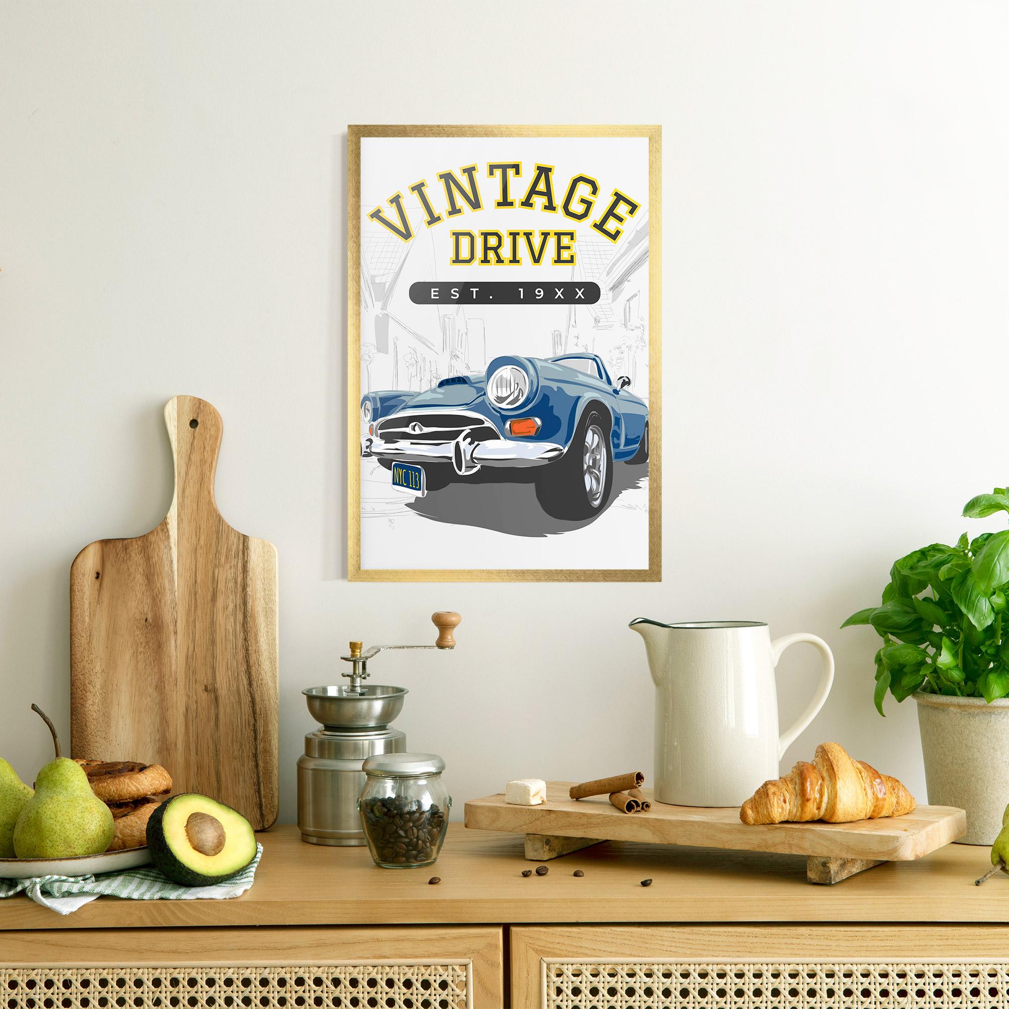 Gerahmte Poster Vintage Drive mockup 8