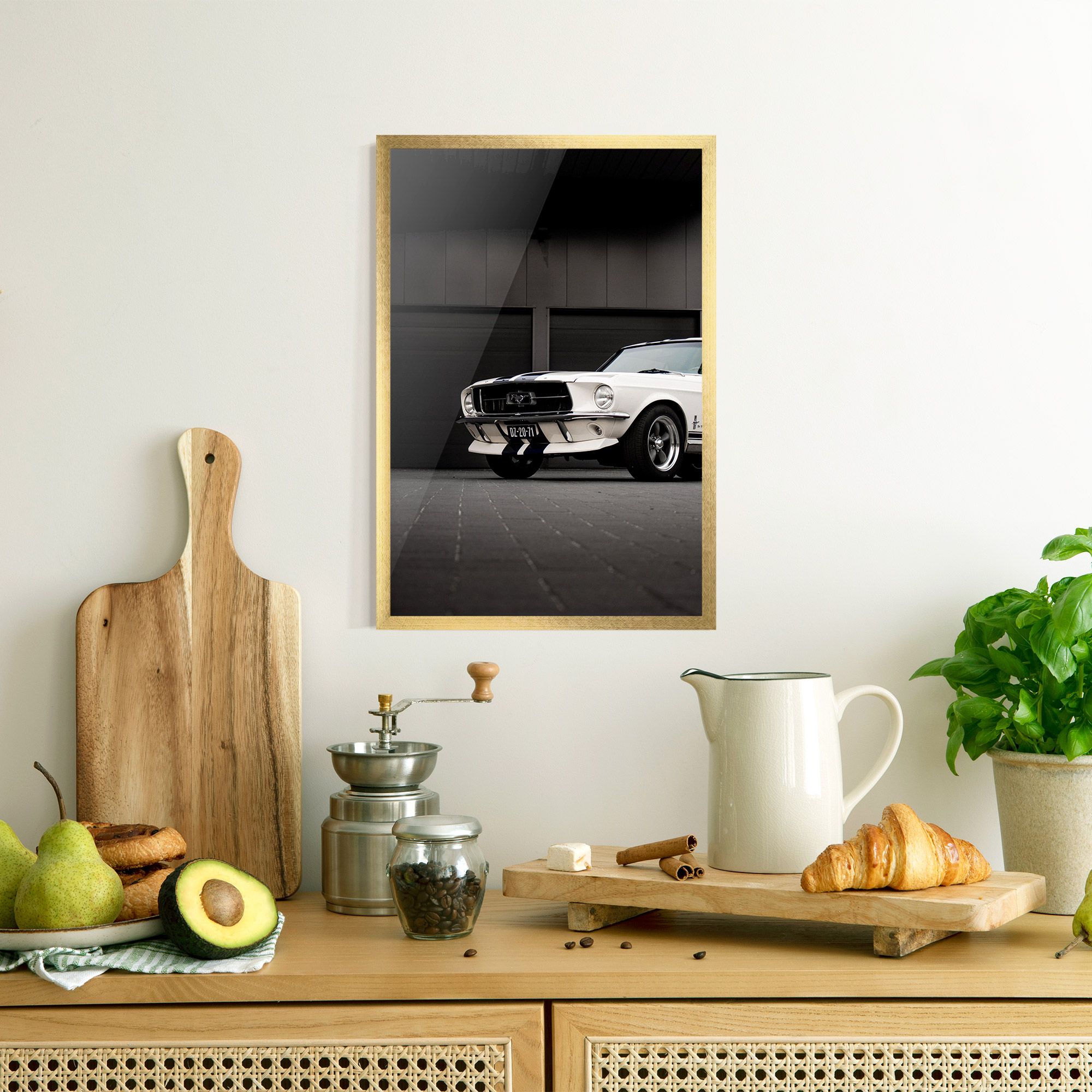 White Vintage Car mockup 8