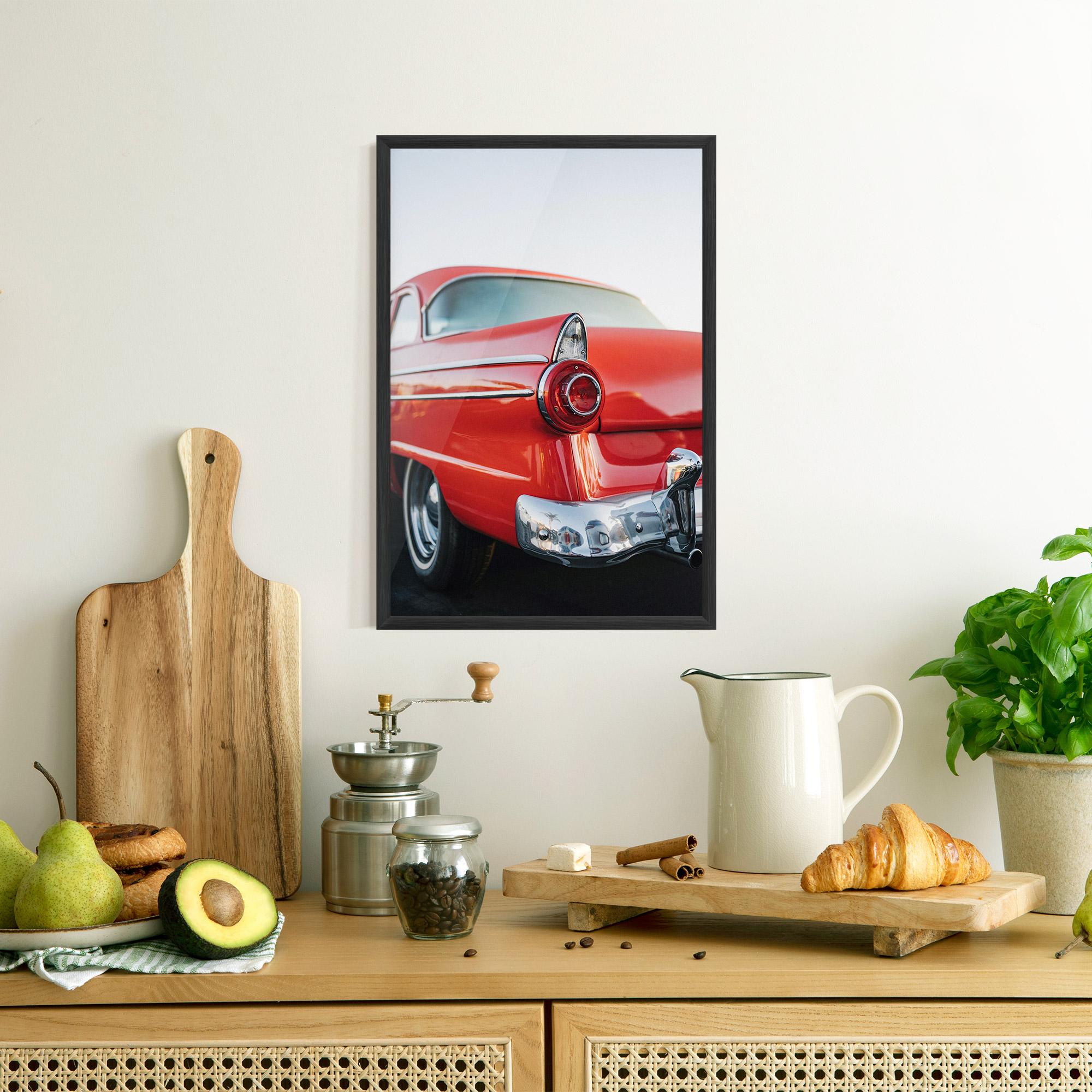 Gerahmte Poster Car Classic Red mockup 8