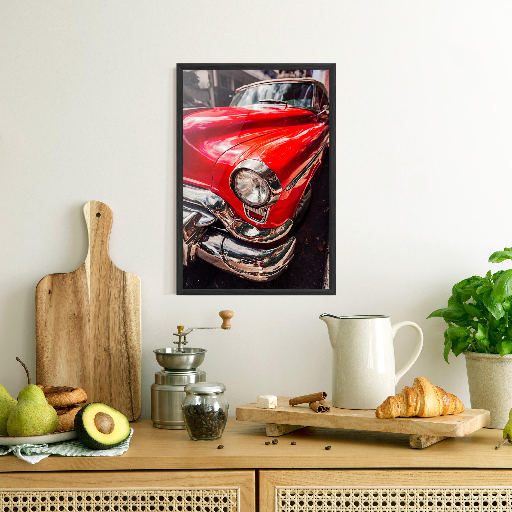 Gerahmte Poster Shiny Old Car mockup 8