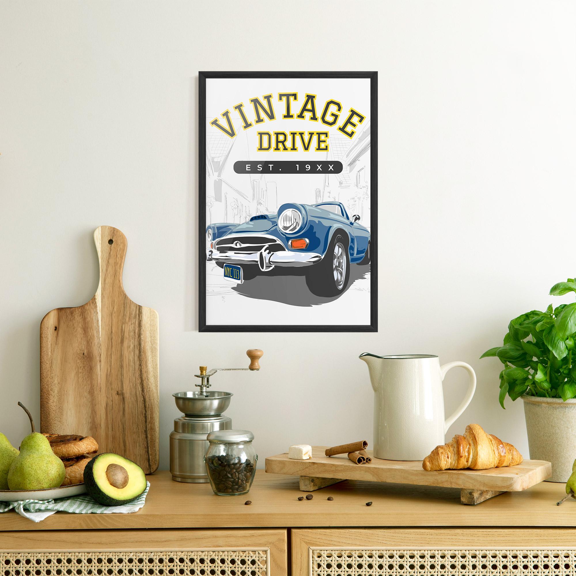 Gerahmte Poster Vintage Drive mockup 8