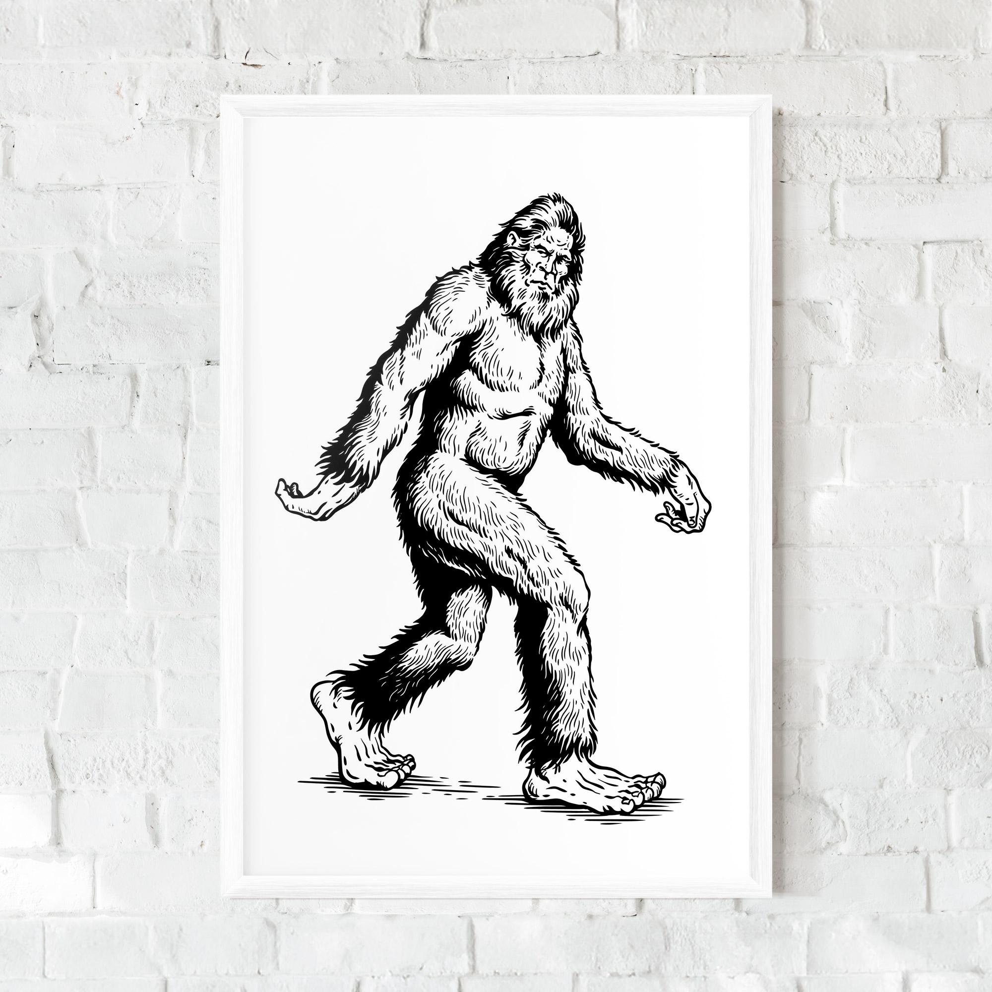 Gerahmte Poster Yeti mockup 0