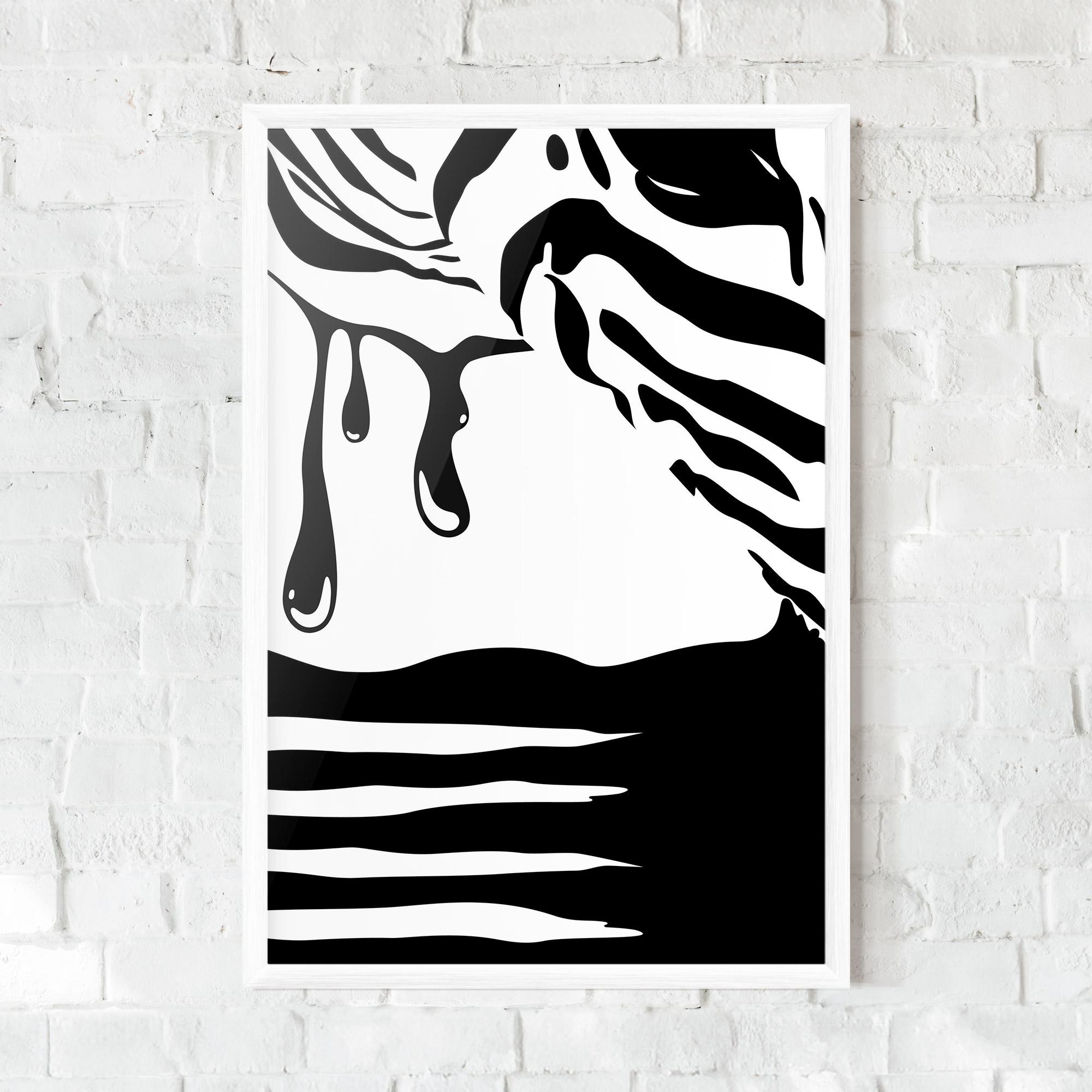 Gerahmte Poster Zebra Eye mockup 0