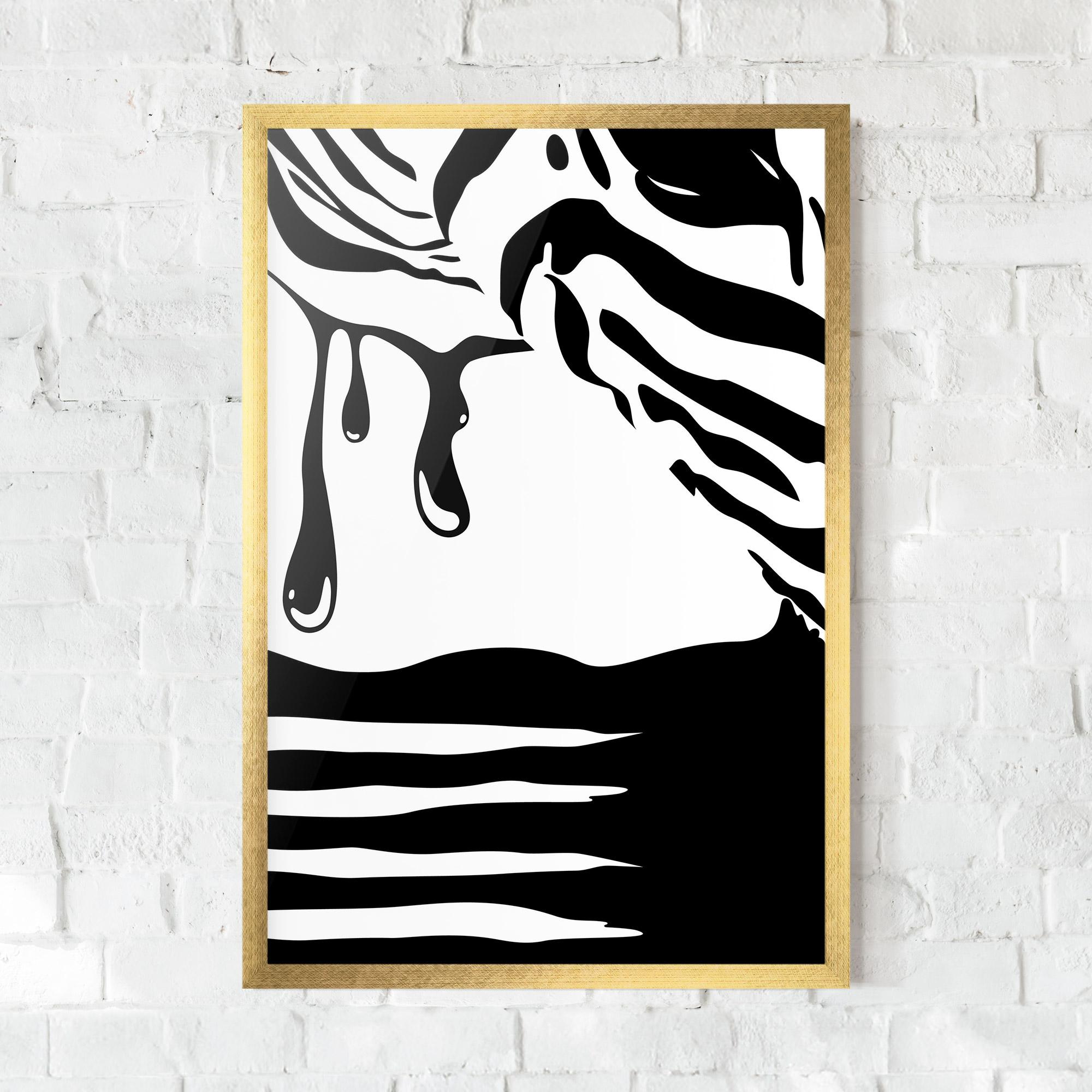 Gerahmte Poster Zebra Eye mockup 0