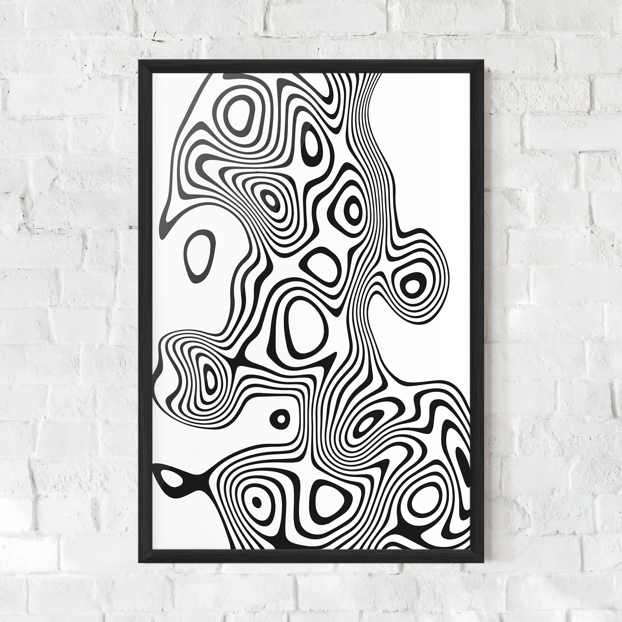 Abstract Line Grey Black mockup 0