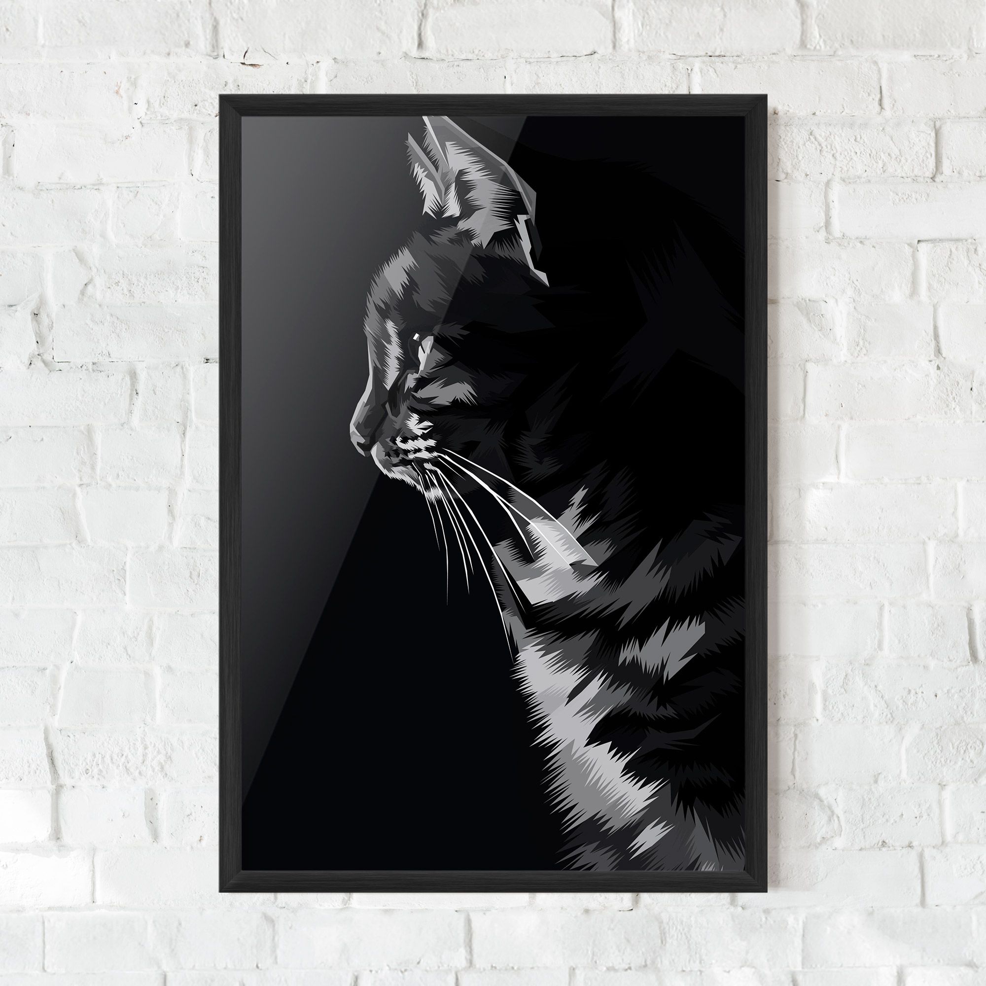 Black Grey Cat mockup 0