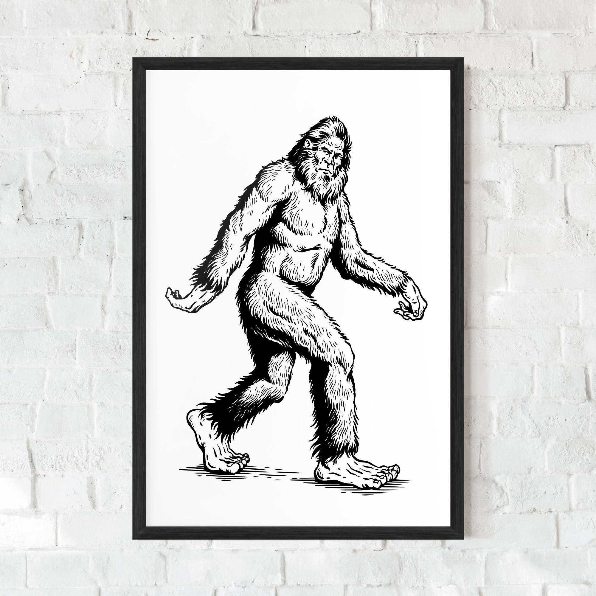 Gerahmte Poster Yeti mockup 0