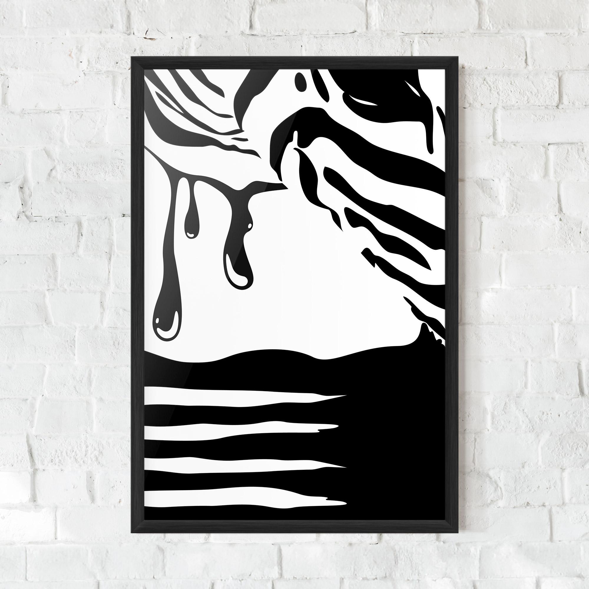 Gerahmte Poster Zebra Eye mockup 0