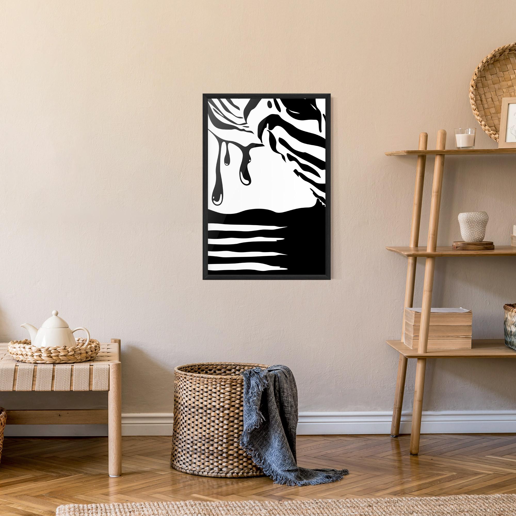 Gerahmte Poster Zebra Eye mockup 9