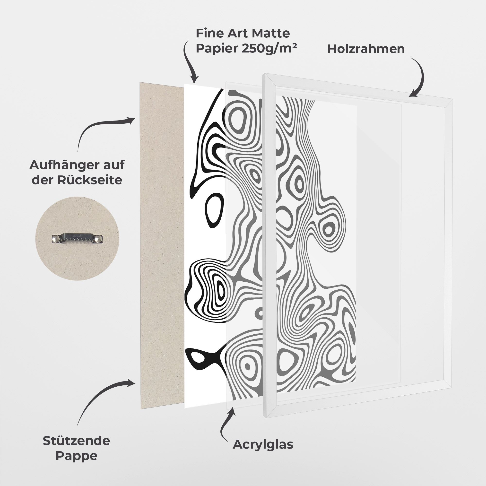 Abstract Line Grey Black mockup 1