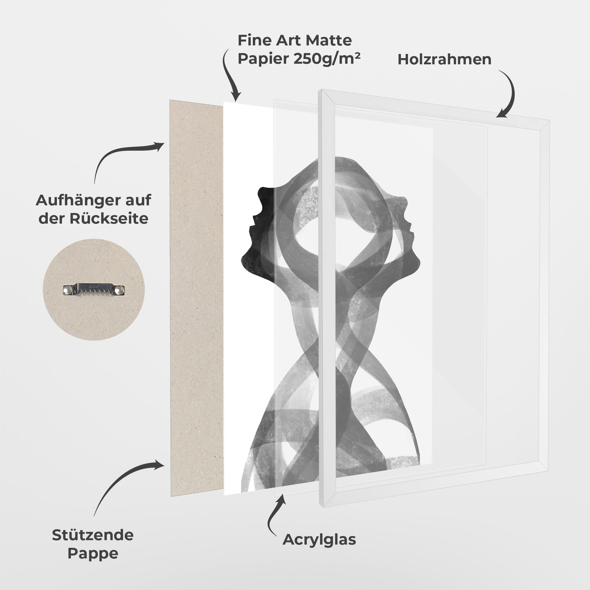 Gerahmte Poster Human Conection mockup 1