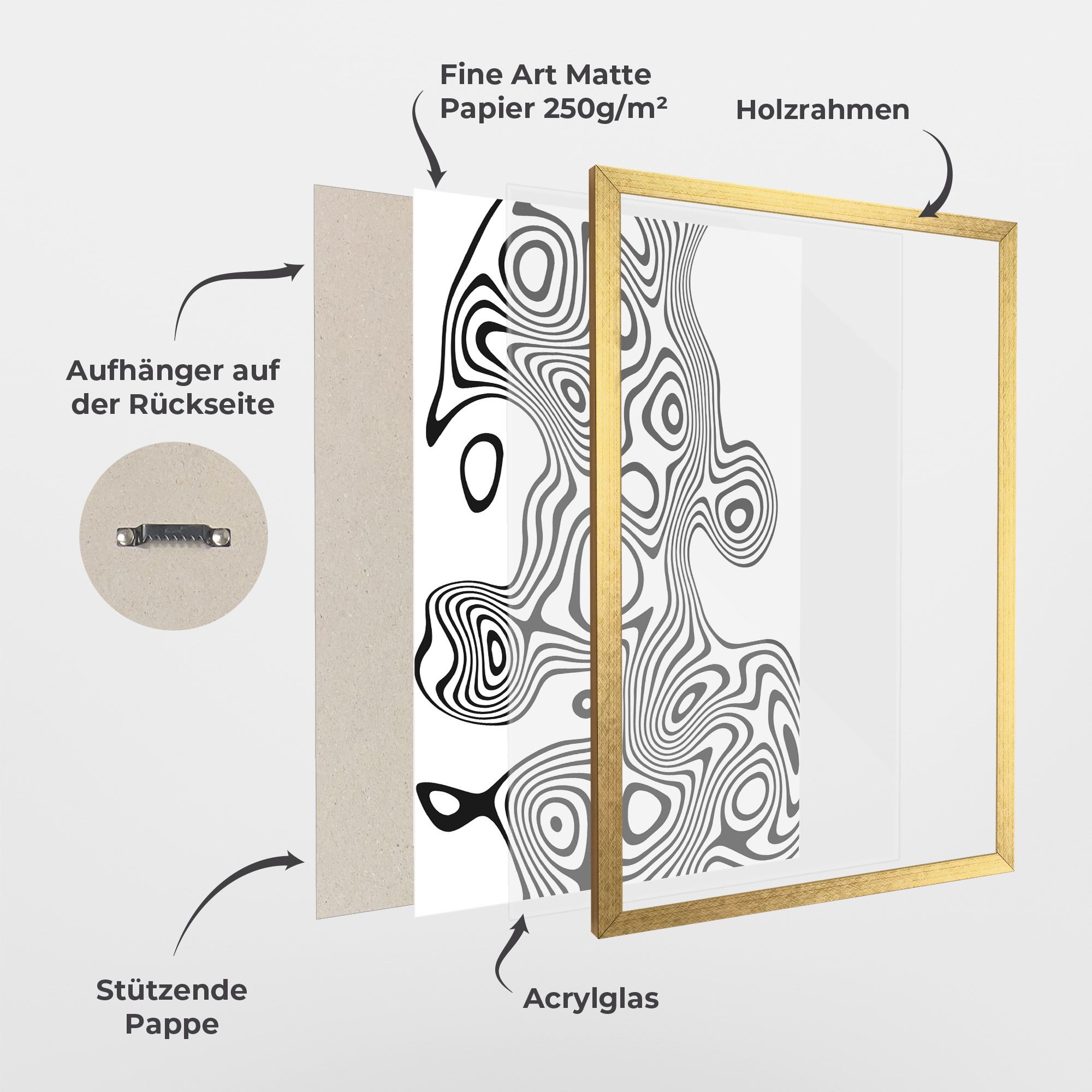 Abstract Line Grey Black mockup 1