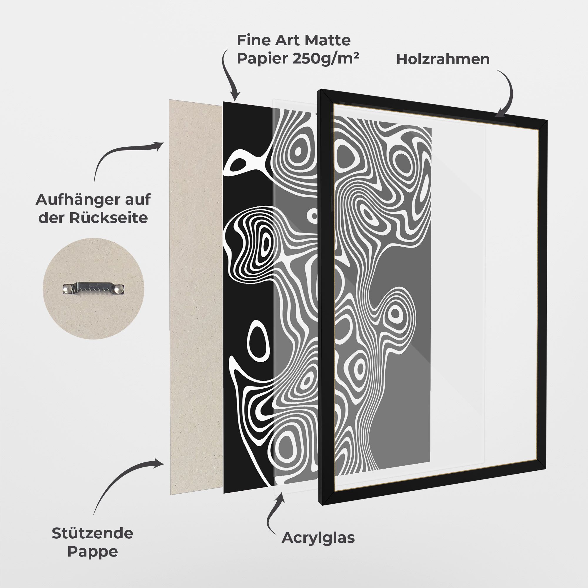 Abstract Grey Black Line mockup 1