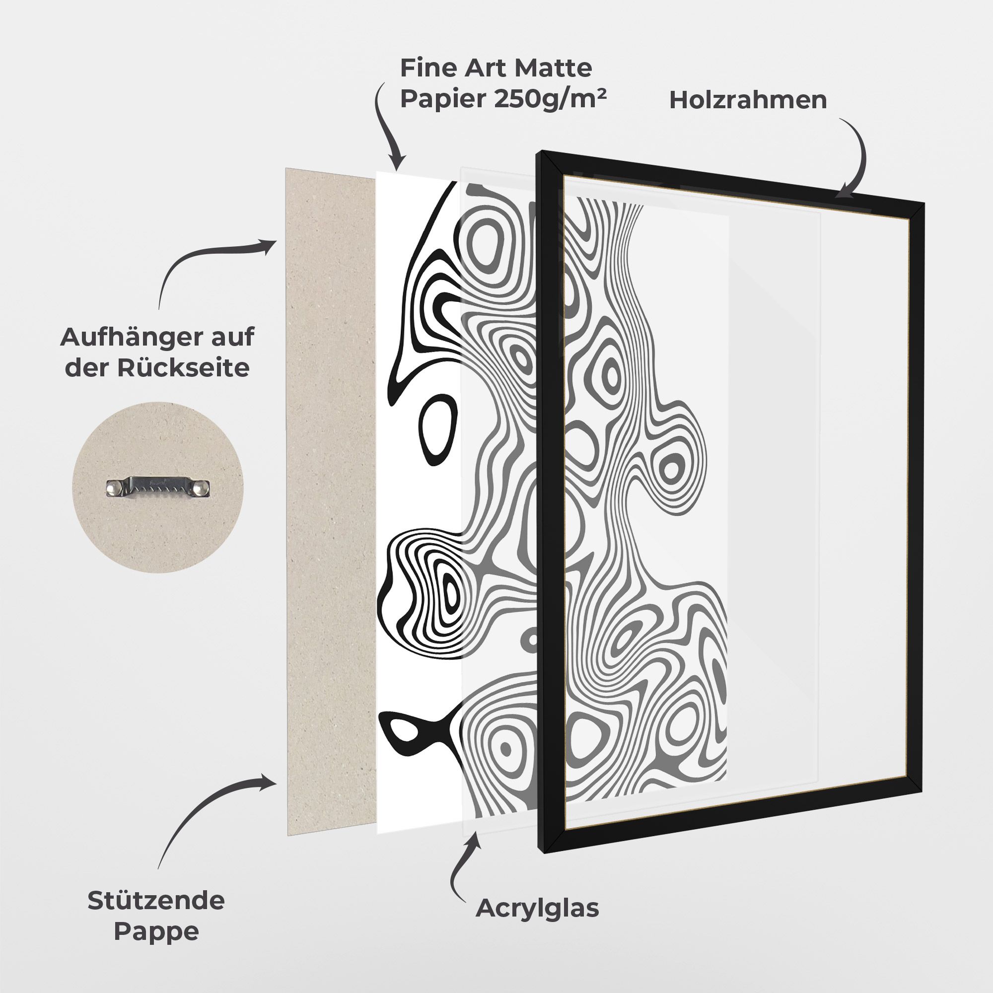 Abstract Line Grey Black mockup 1