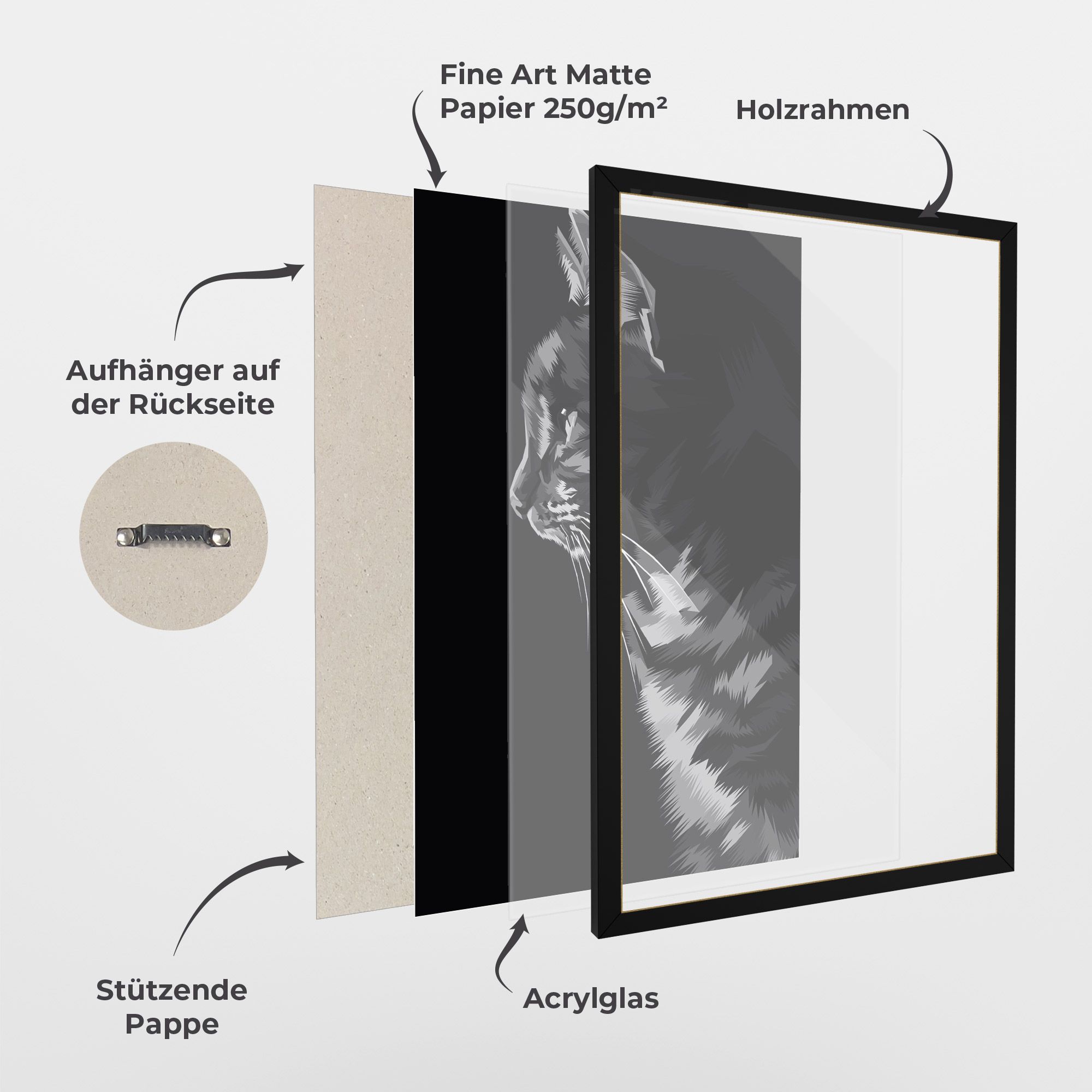 Black Grey Cat mockup 1