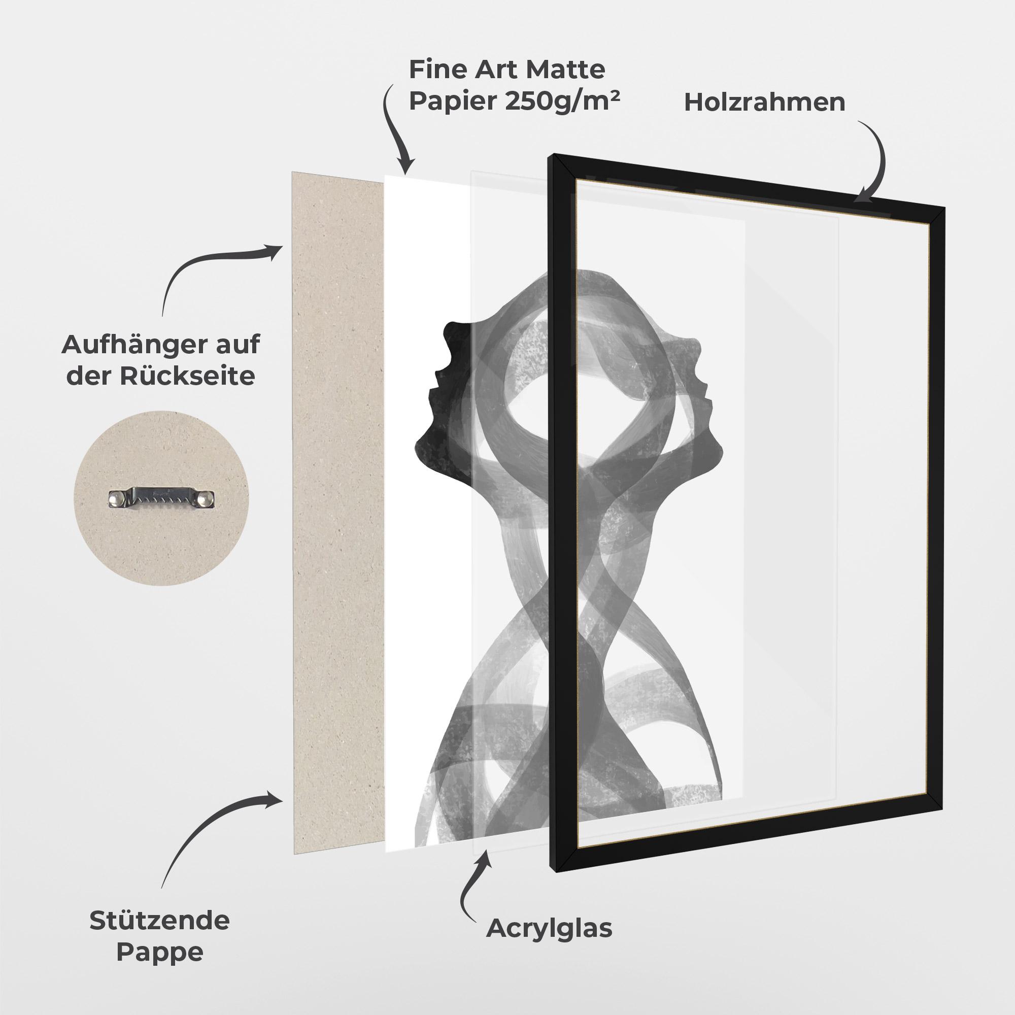 Gerahmte Poster Human Conection mockup 1