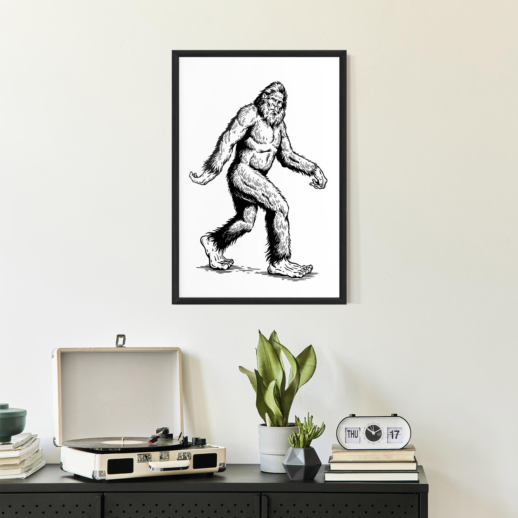 Gerahmte Poster Yeti mockup 2