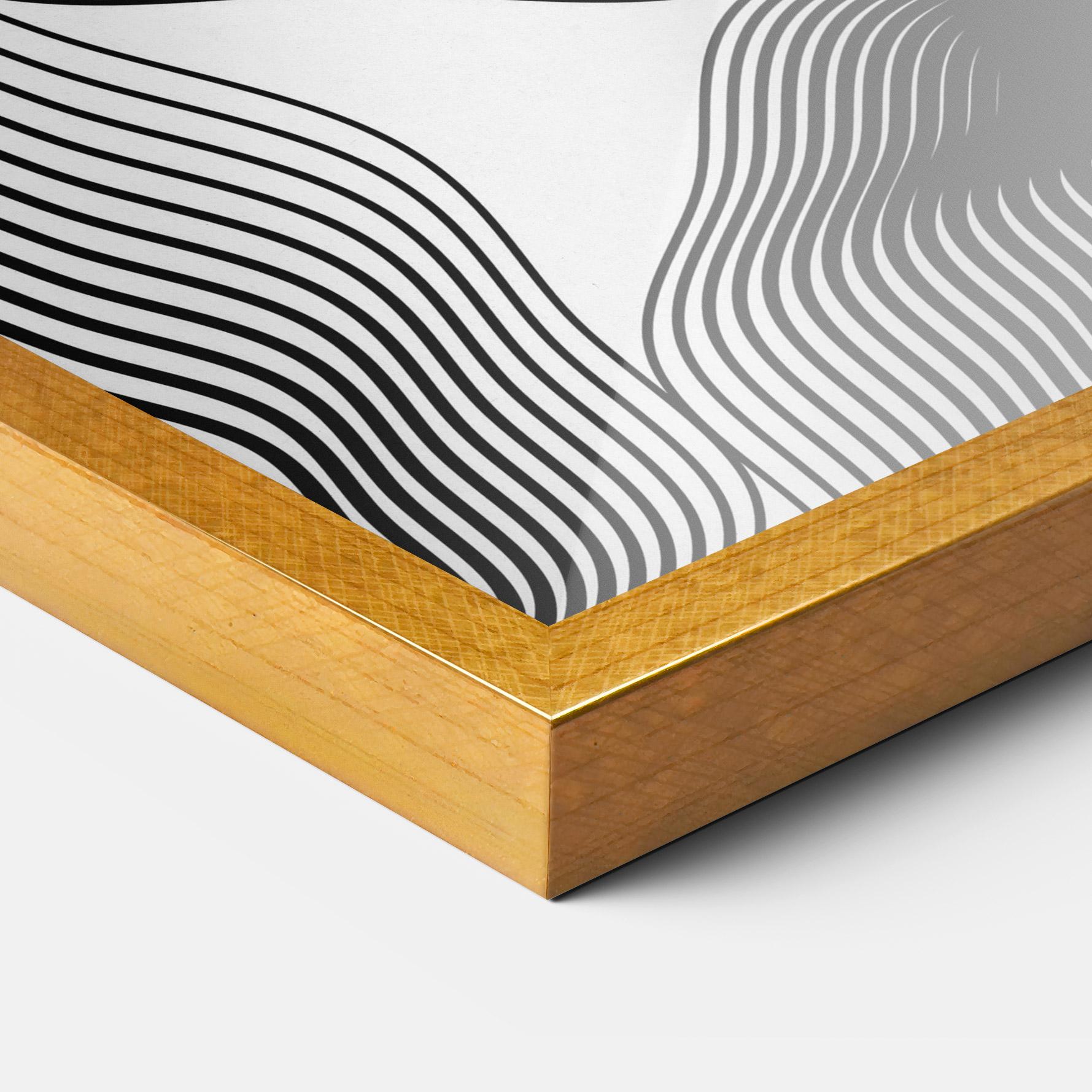 Gerahmte Poster Black Line Art mockup 3