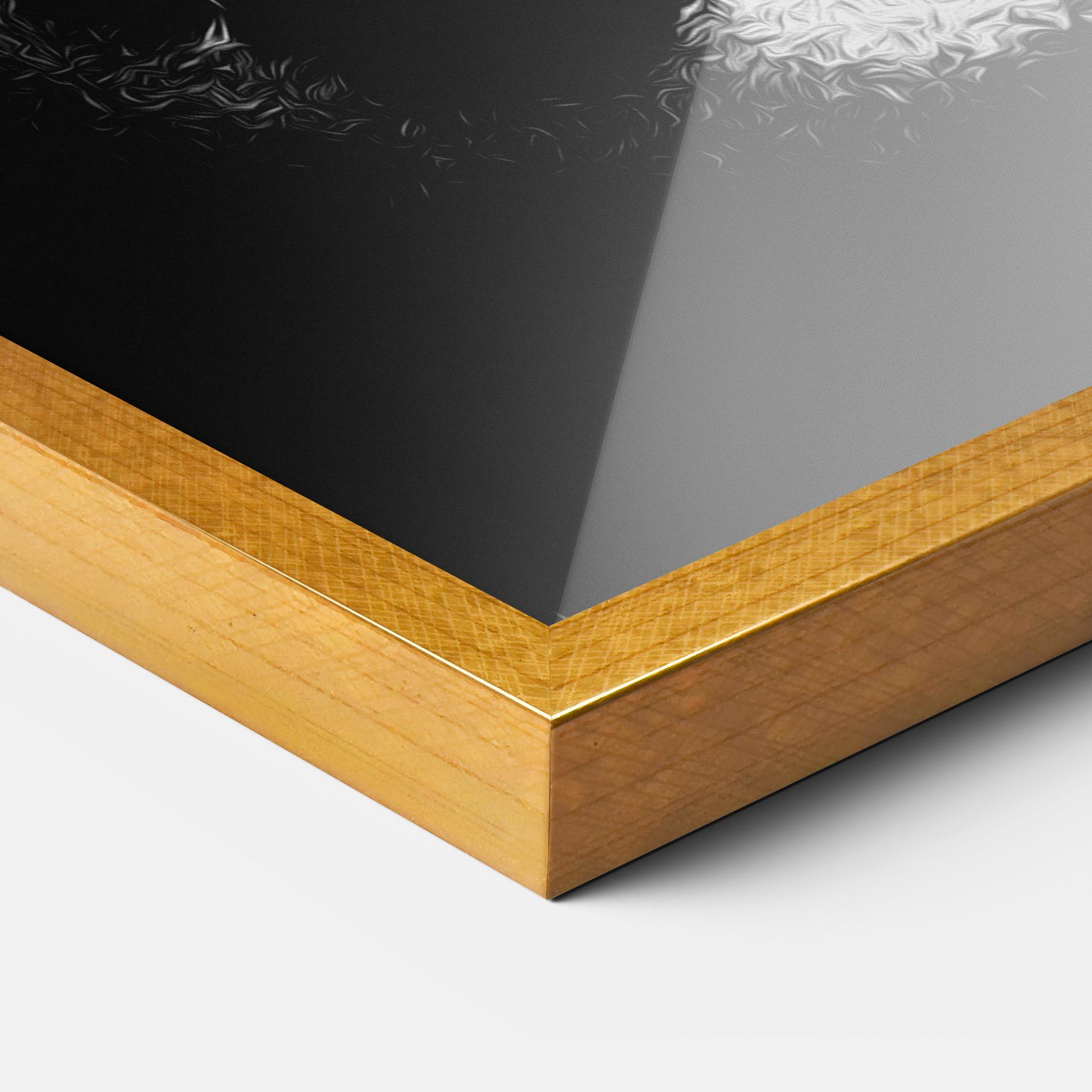 Gerahmte Poster White Light Face mockup 3