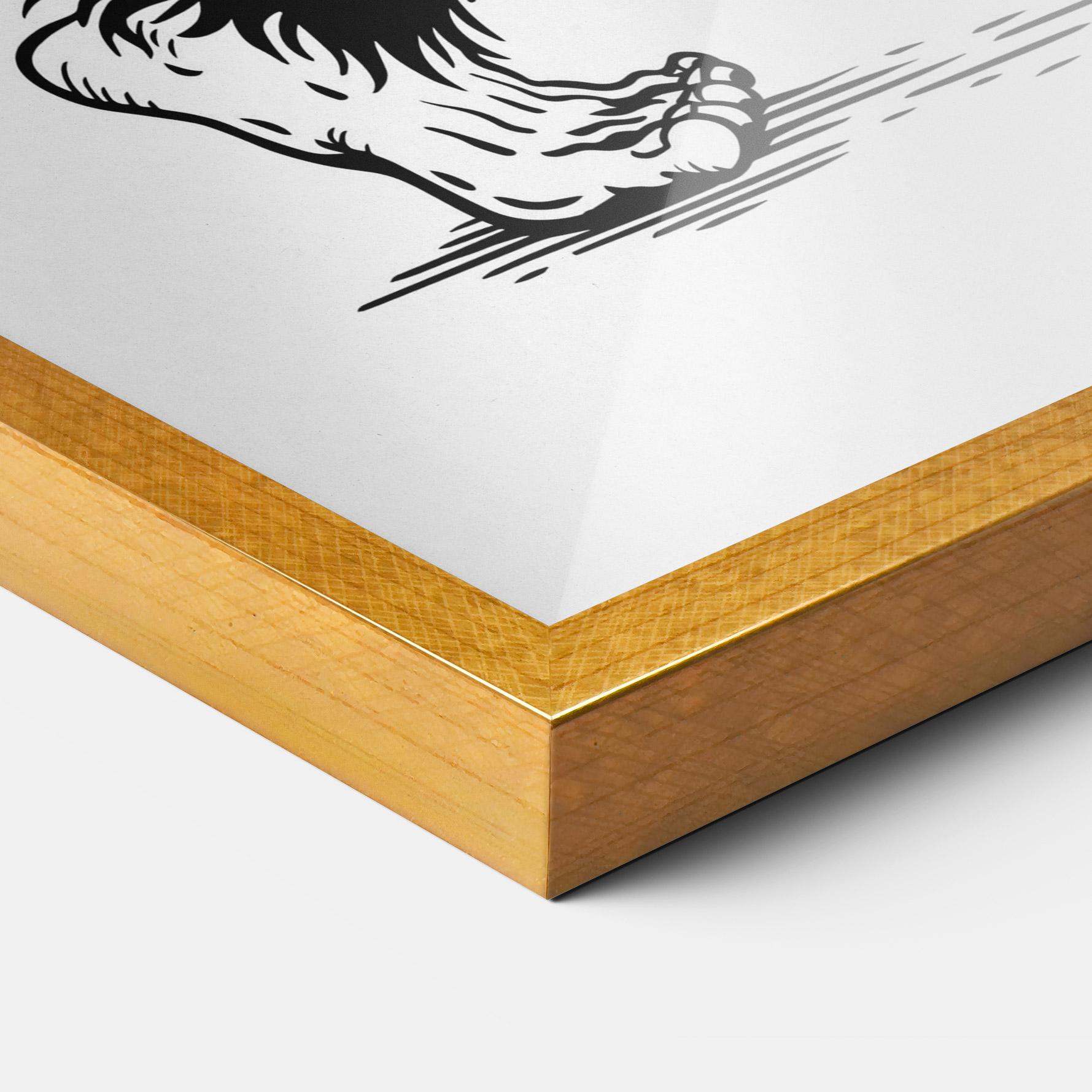 Gerahmte Poster Yeti mockup 3