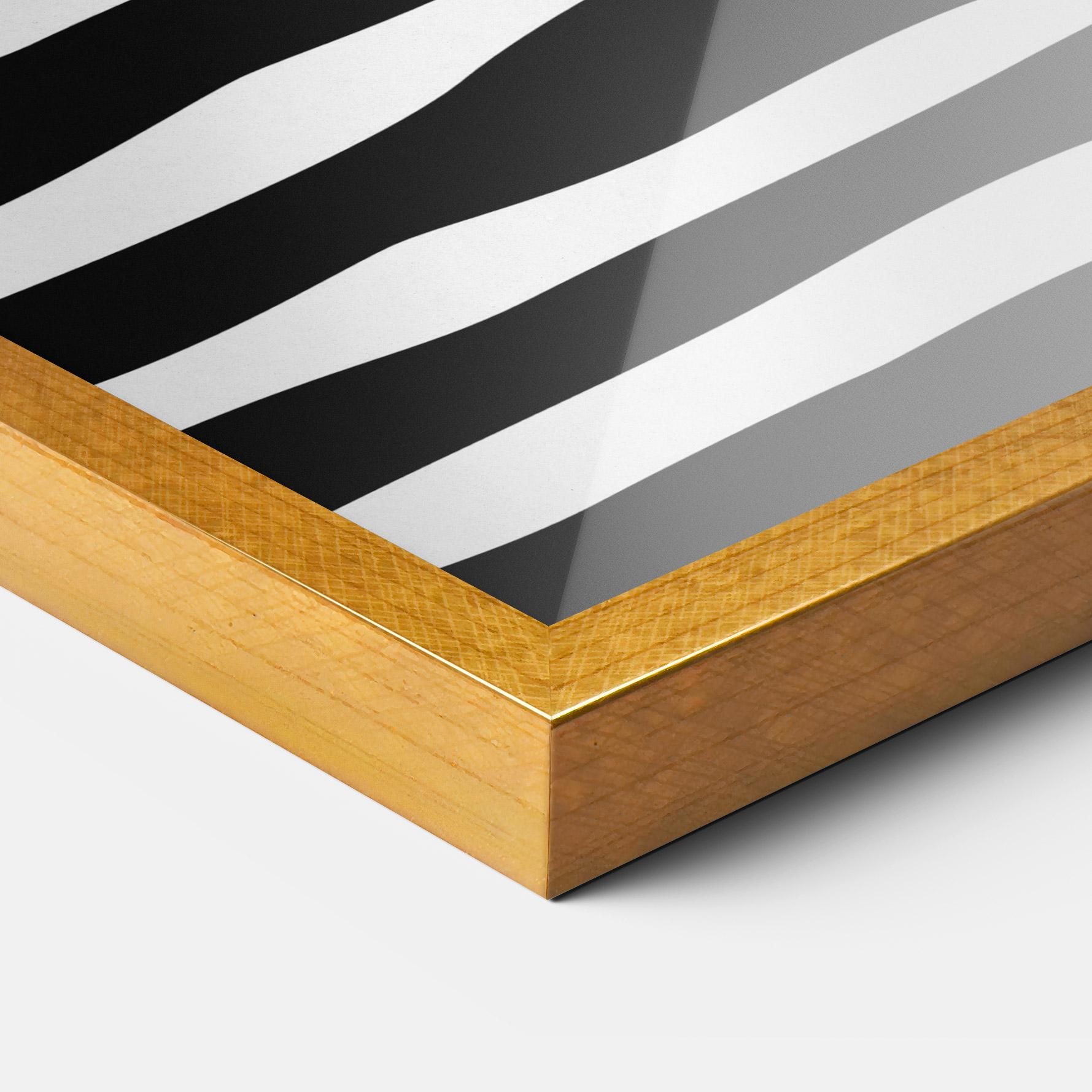 Gerahmte Poster Zebra Eye mockup 3